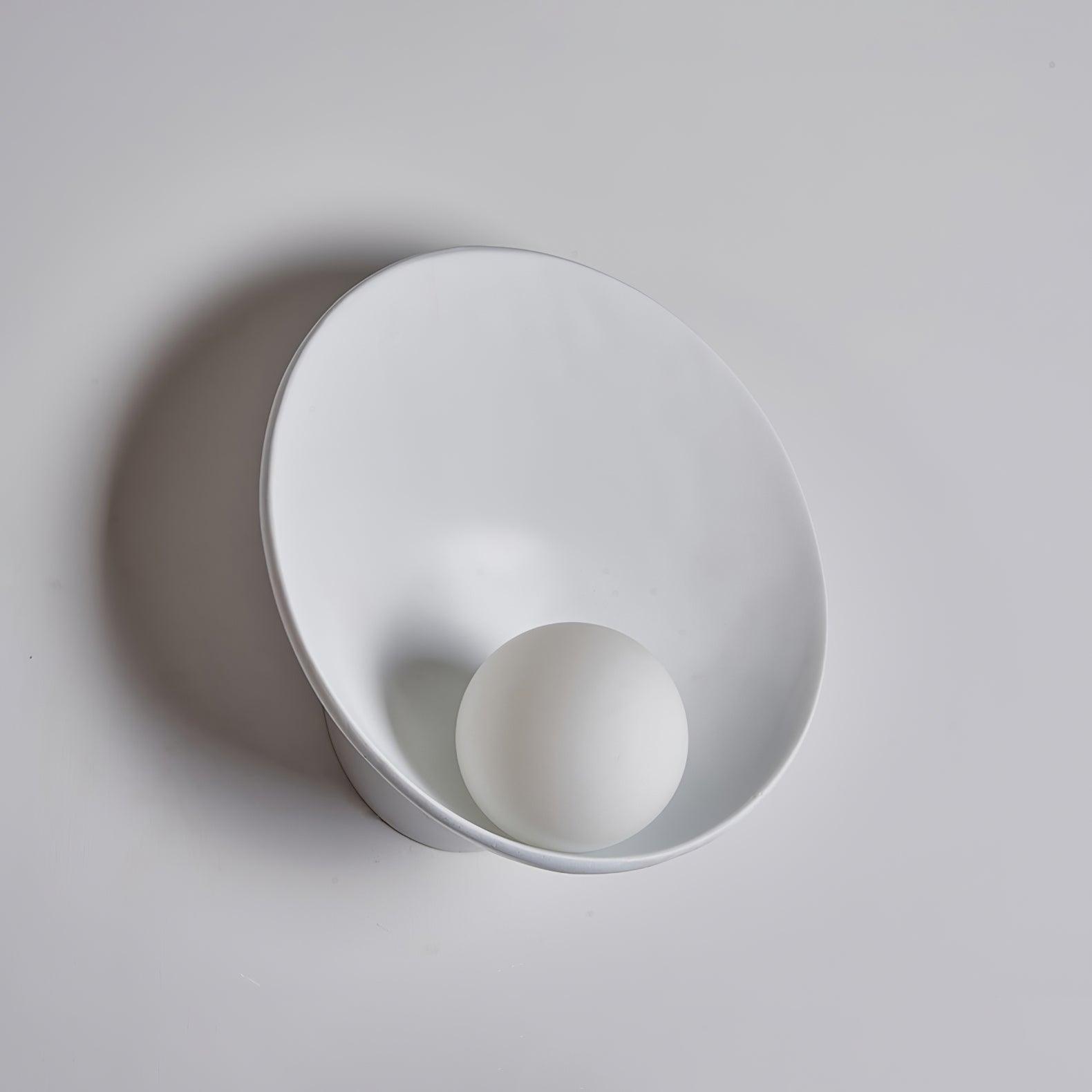 Wall Light Resin Cup Shade Metal Accent Minimalist Cozy - Neutralighting