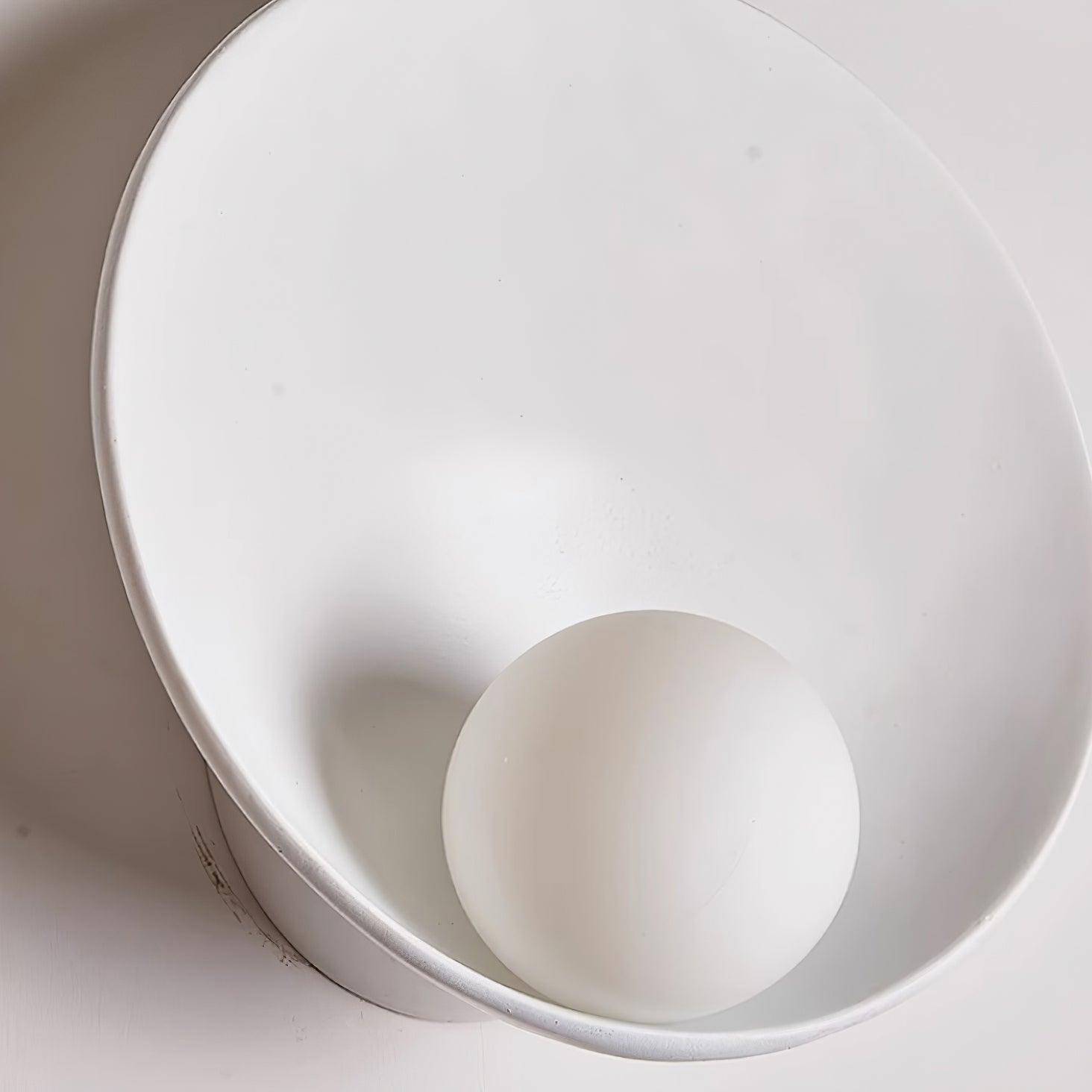 Wall Light Resin Cup Shade Metal Accent Minimalist Cozy - Neutralighting