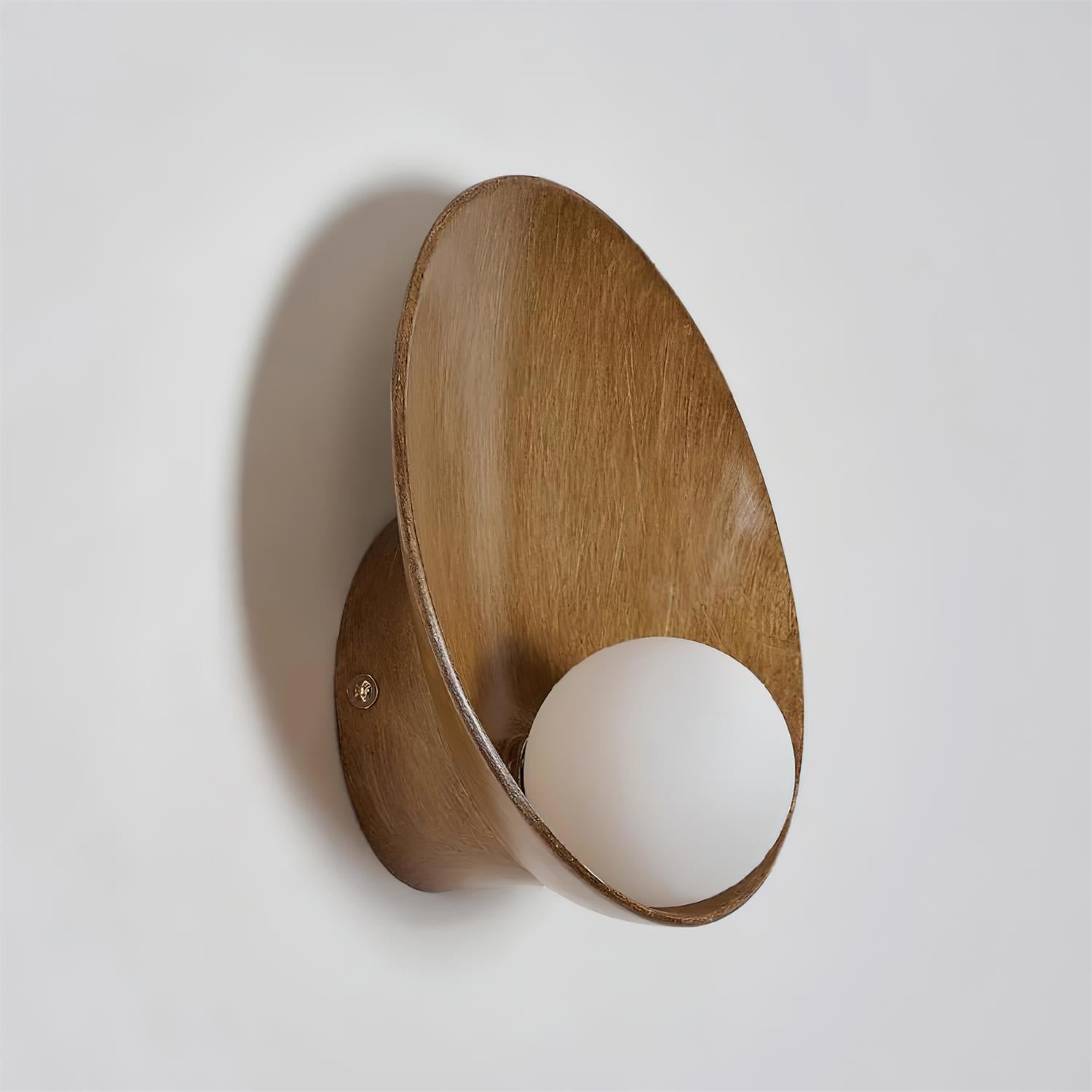 Wall Light Resin Cup Shade Metal Accent Minimalist Cozy - Neutralighting