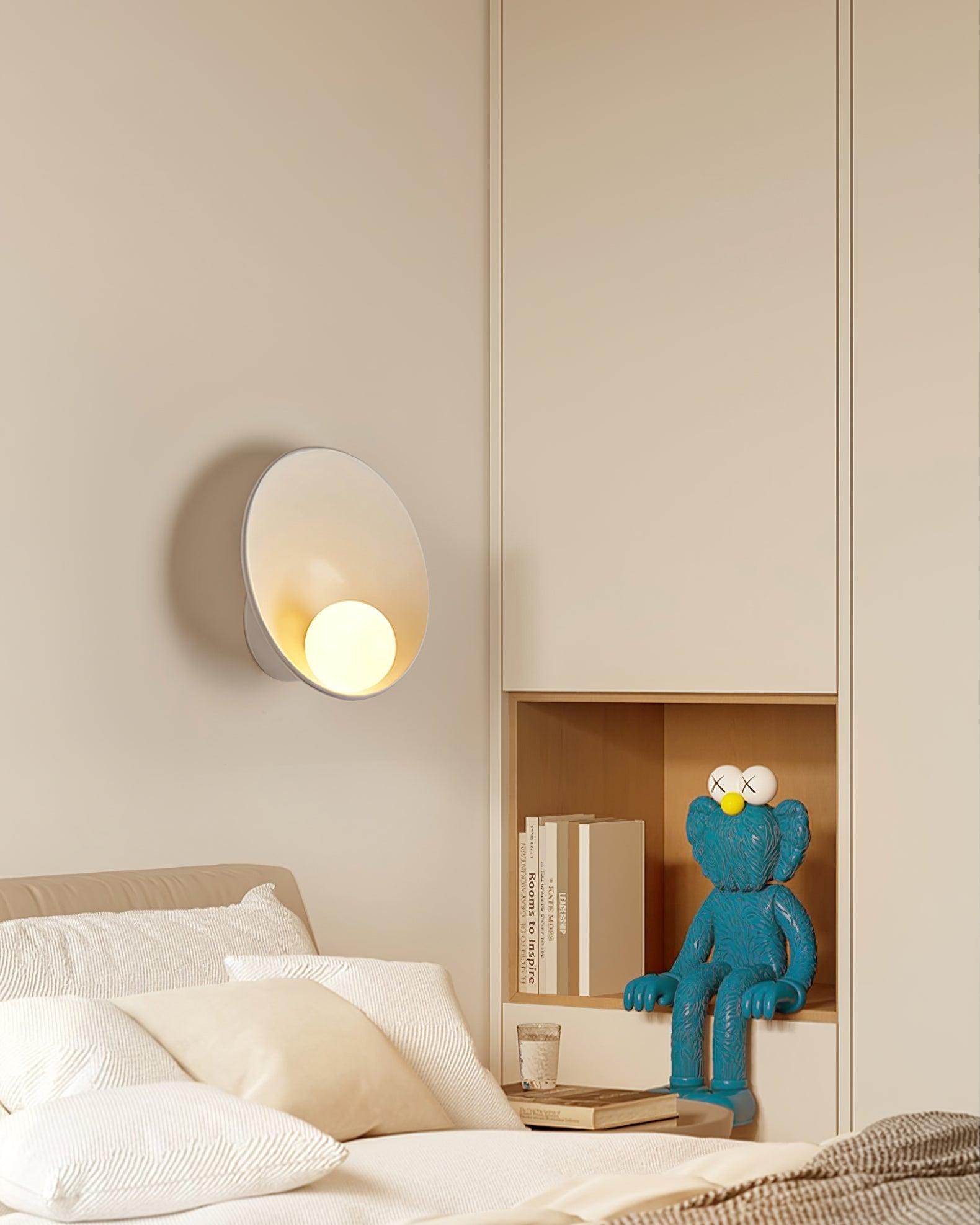 Wall Light Resin Cup Shade Metal Accent Minimalist Cozy - Neutralighting