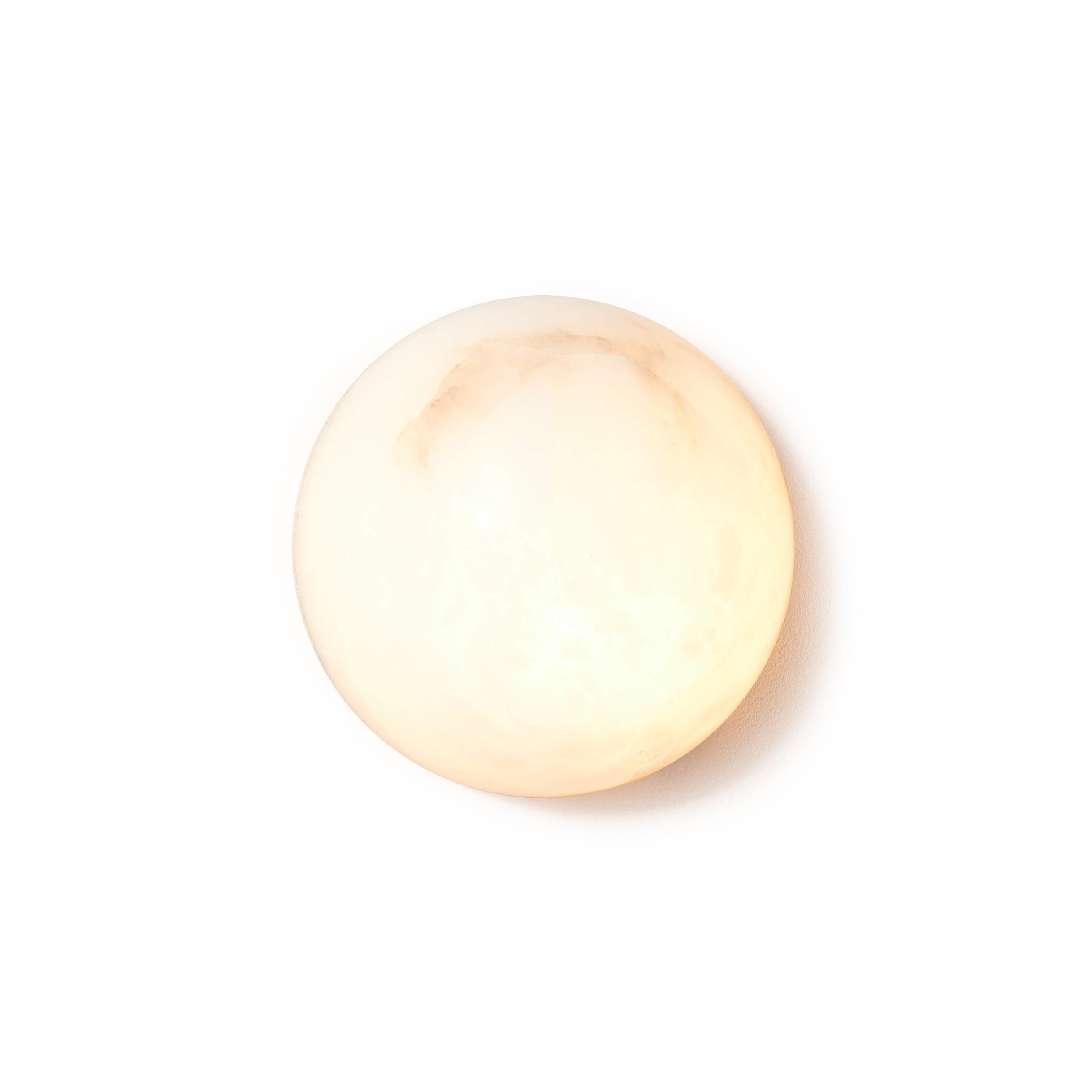 Grex Minimalist Round Alabaster Wall Lamp