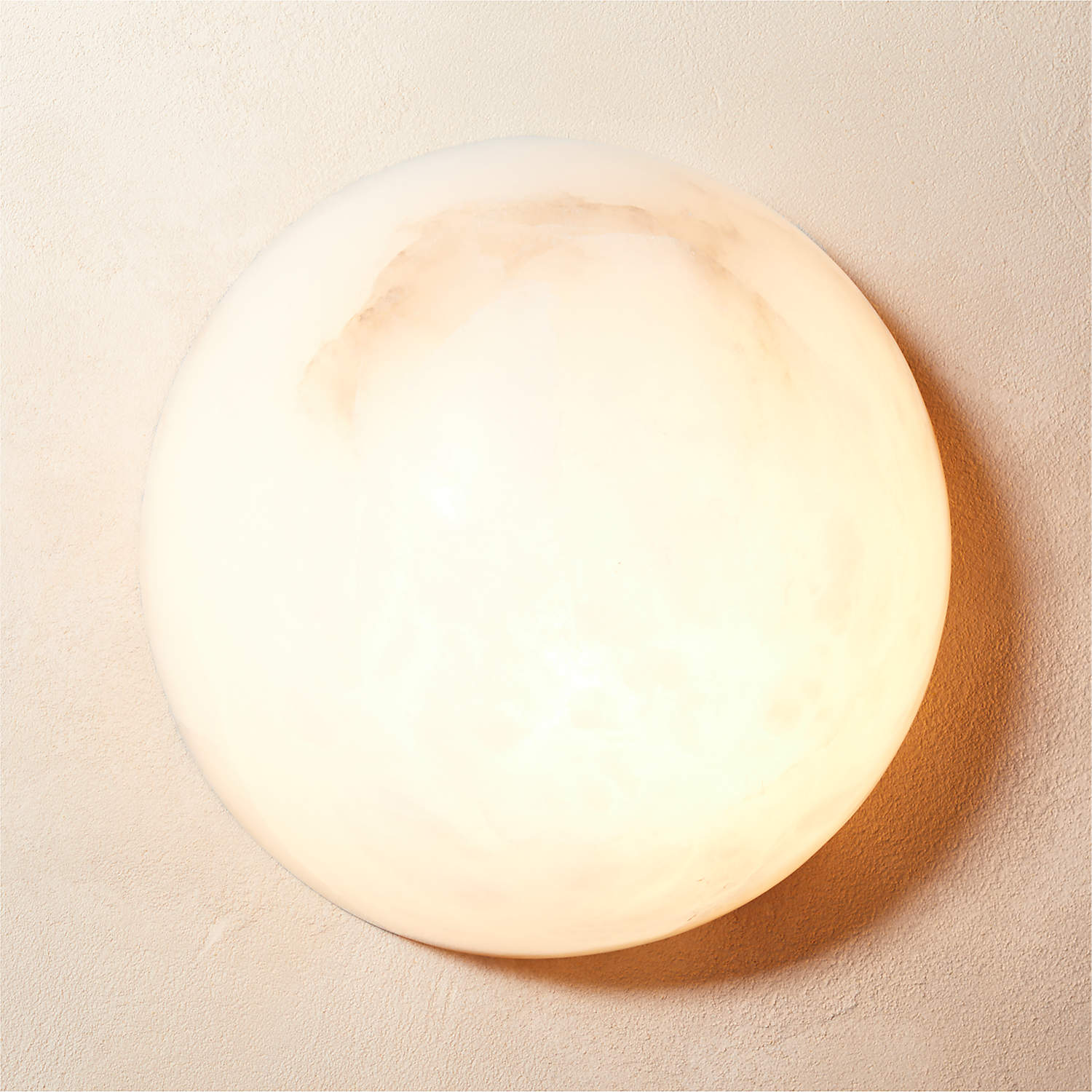 Grex Minimalist Round Alabaster Wall Lamp - Neutralighting