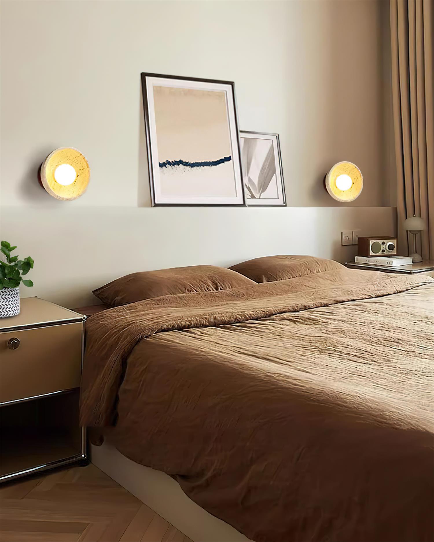Wall Lamp Travertine Body Modern Minimalist Accent Lighting Fixture - Neutralighting