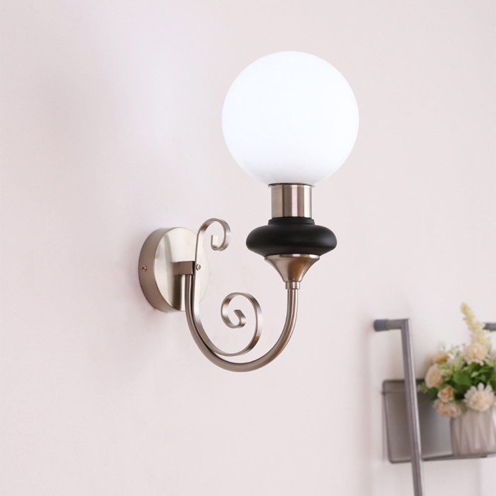 Valentina Vintage Metal Glass Indoor Wall Lamp Bedroom Living Room - Neutralighting