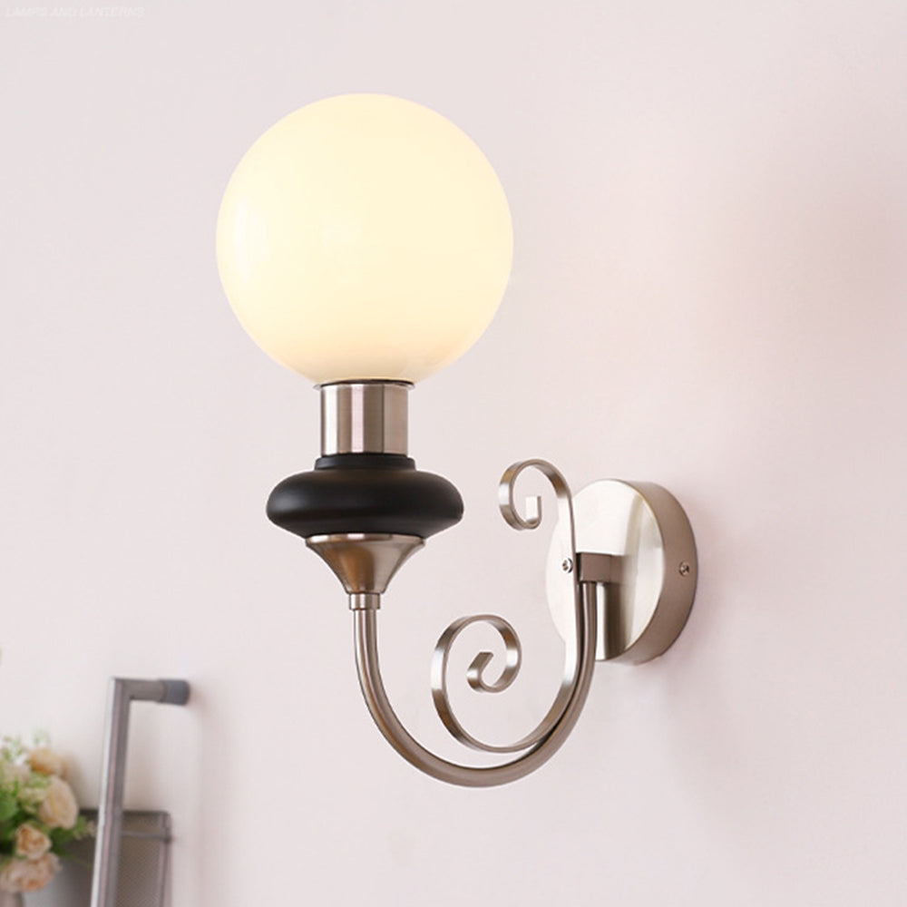 Valentina Vintage Metal Glass Indoor Wall Lamp Bedroom Living Room - Neutralighting