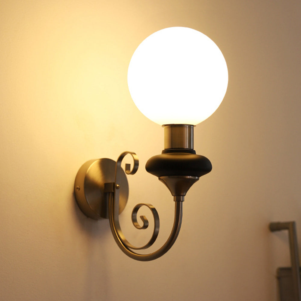 Valentina Vintage Metal Glass Indoor Wall Lamp Bedroom Living Room - Neutralighting