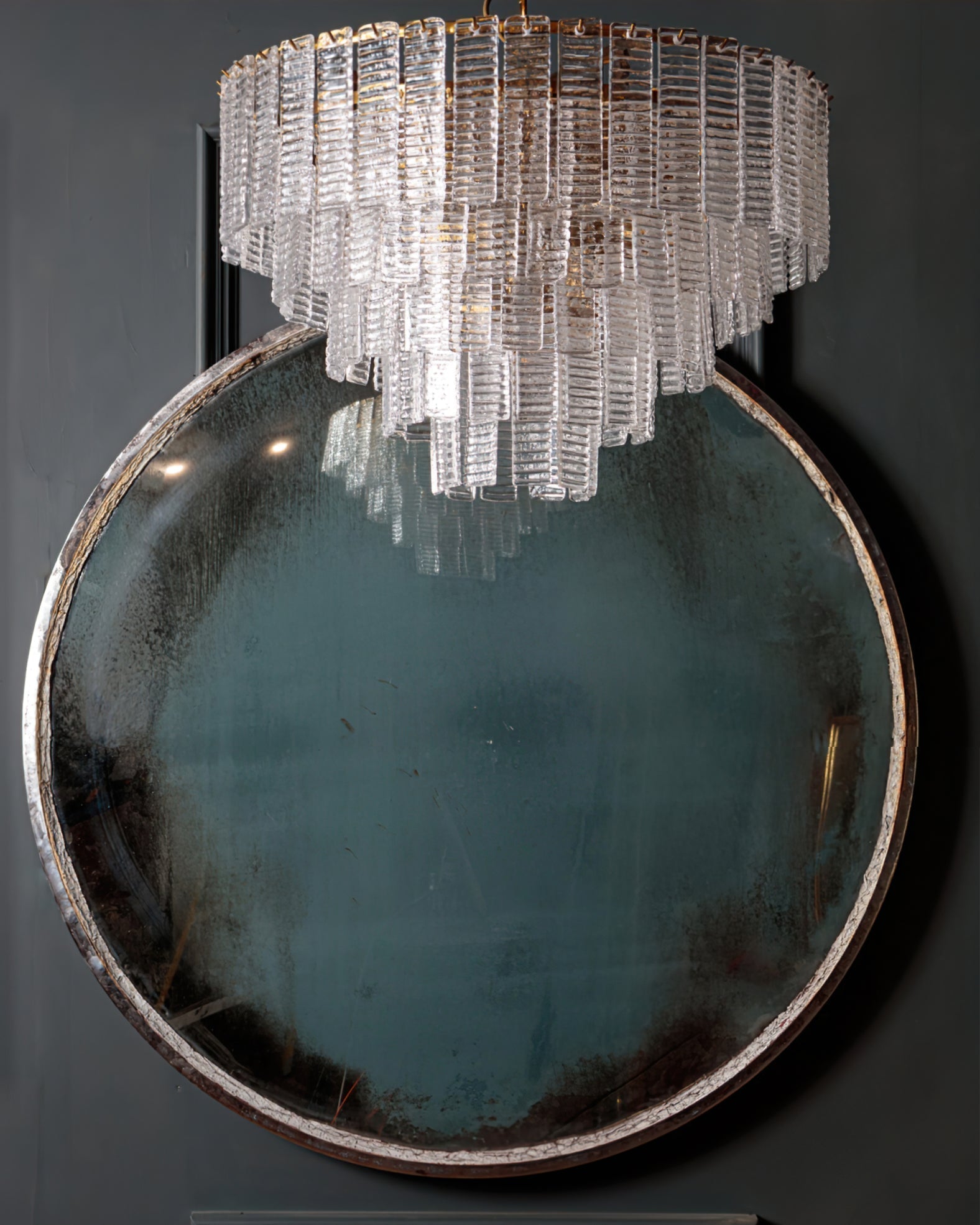 Aurora Chandelier Pink Murano Glass Layered Vintage Luxury