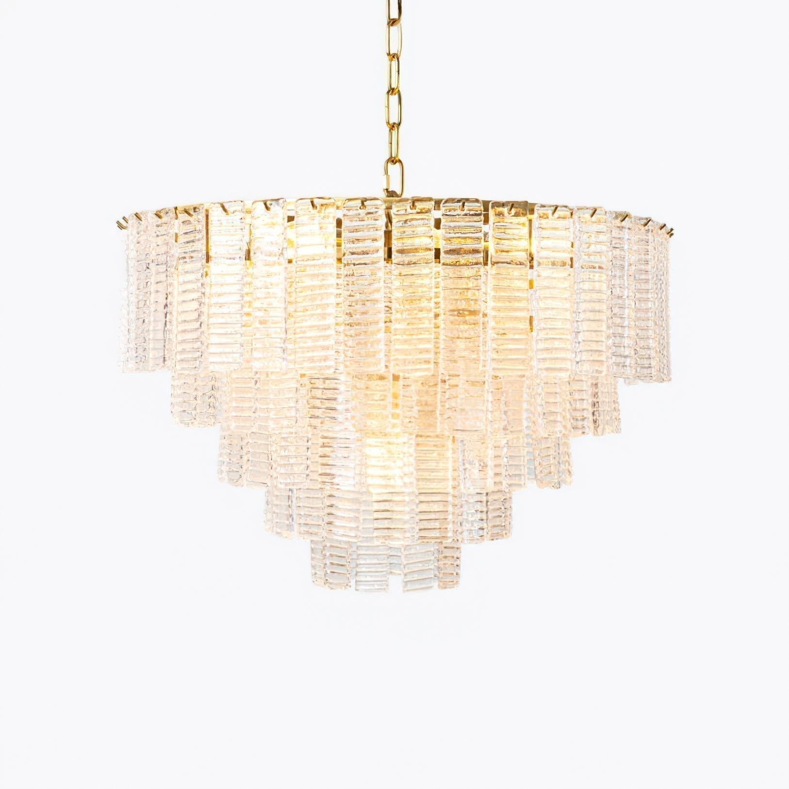 Aurora Chandelier Pink Murano Glass Layered Vintage Luxury