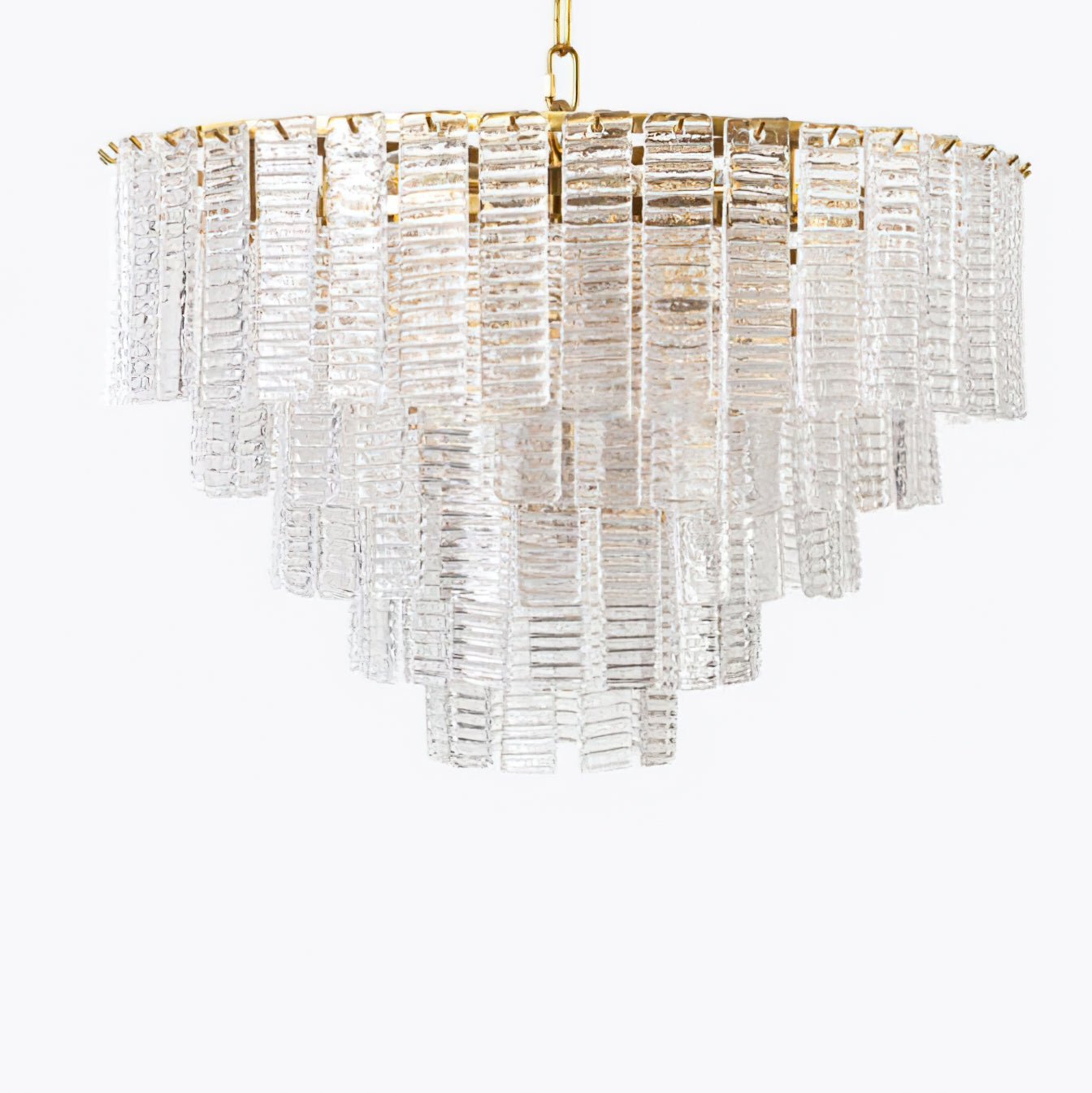 Aurora Chandelier Pink Murano Glass Layered Vintage Luxury