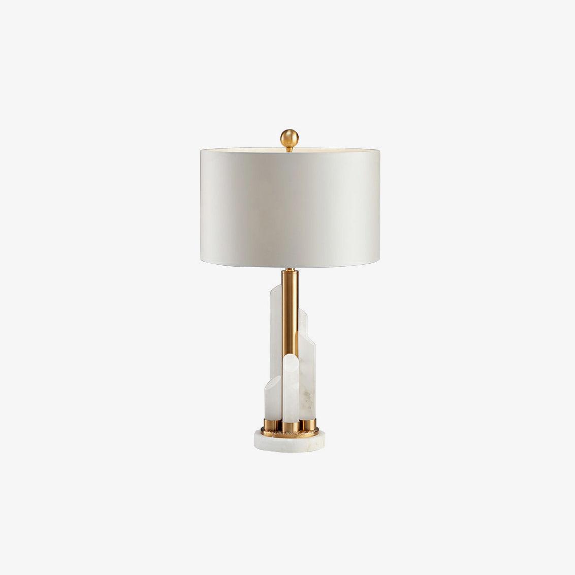 Olvenor Cylindrical Alabaster Table Lamp - Neutralighting