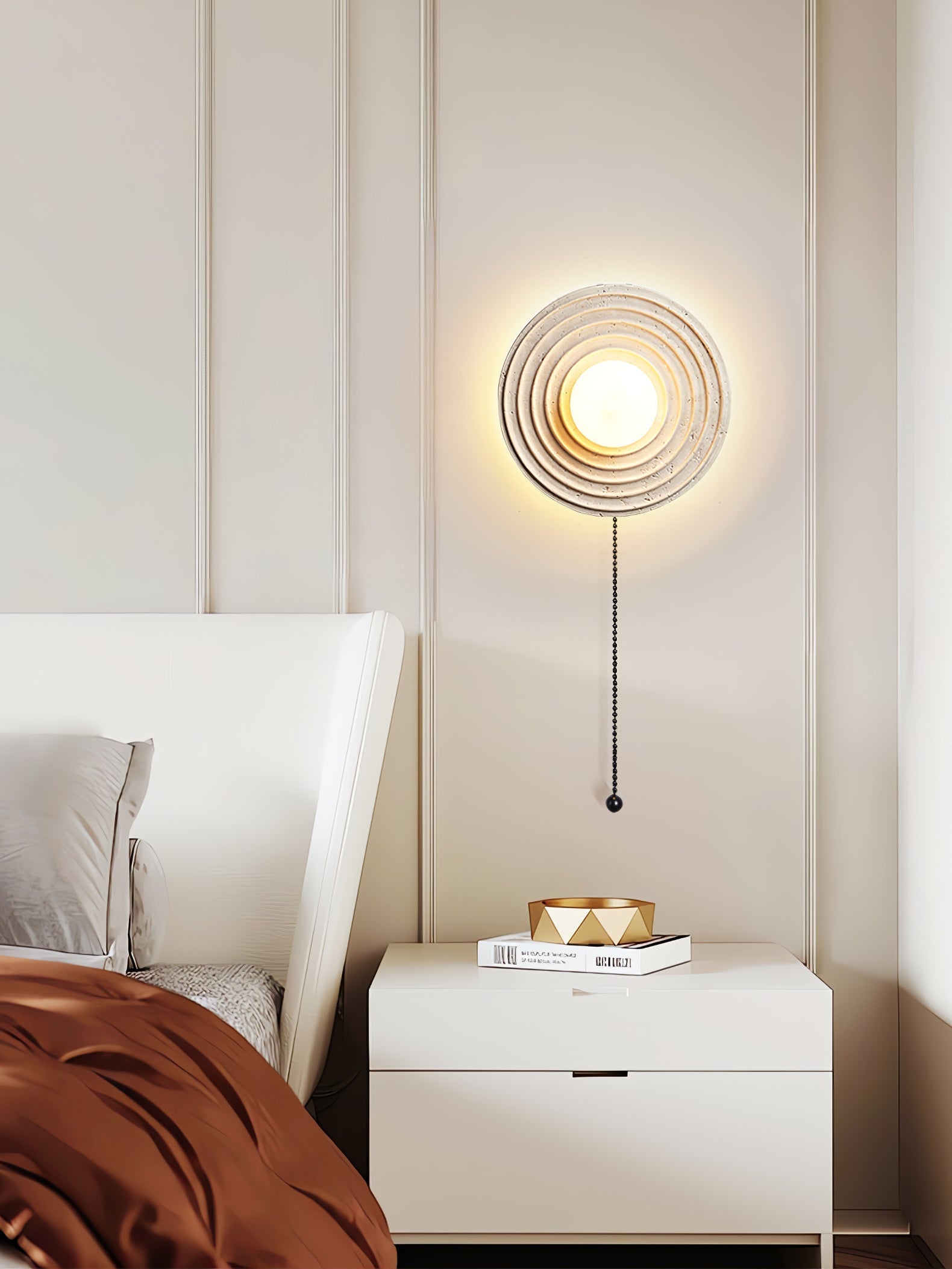 Zelirara Concentric Travertine Wall Light - Neutralighting