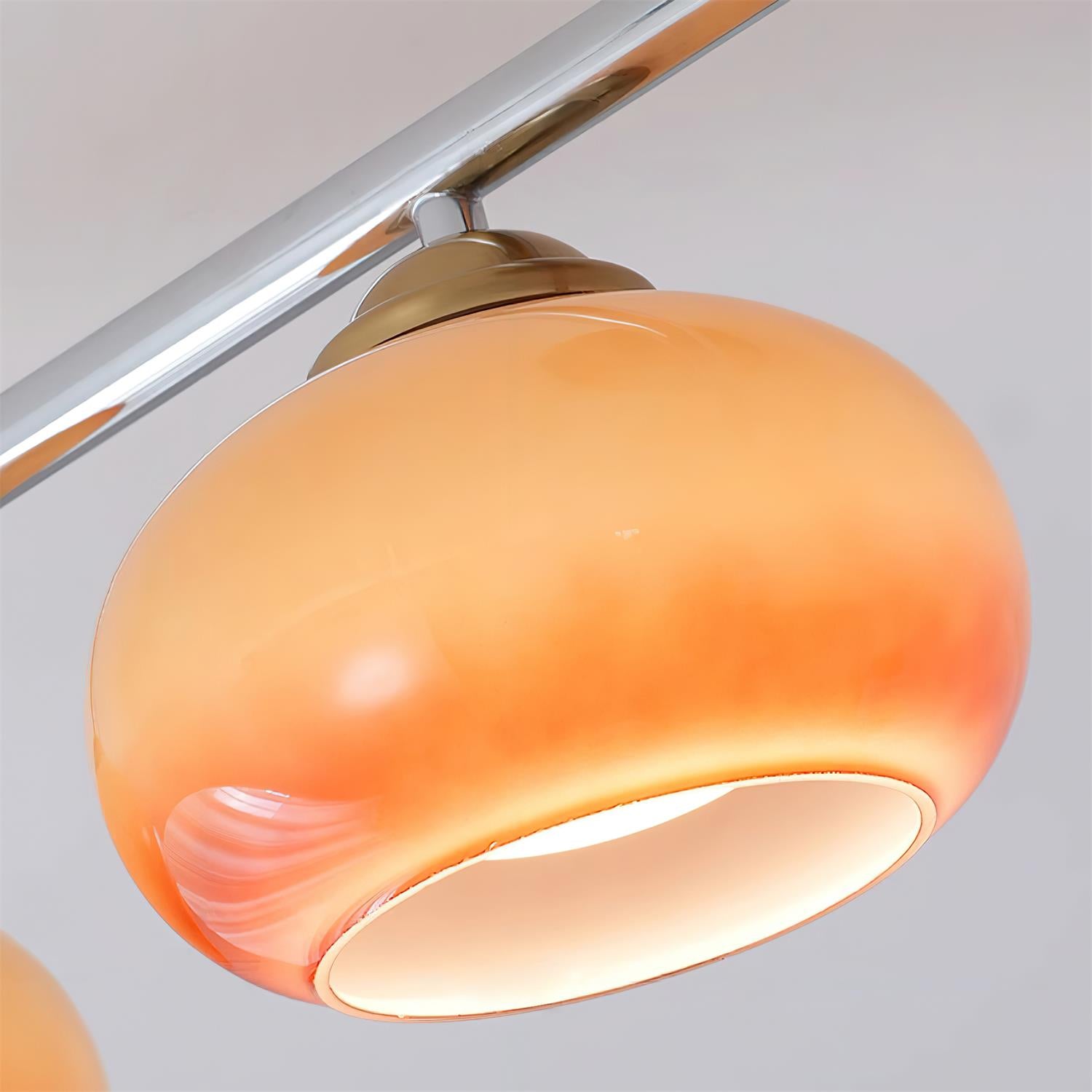Aubrelle 4-Light Amber Glass Globe Ceiling Fixture - Neutralighting