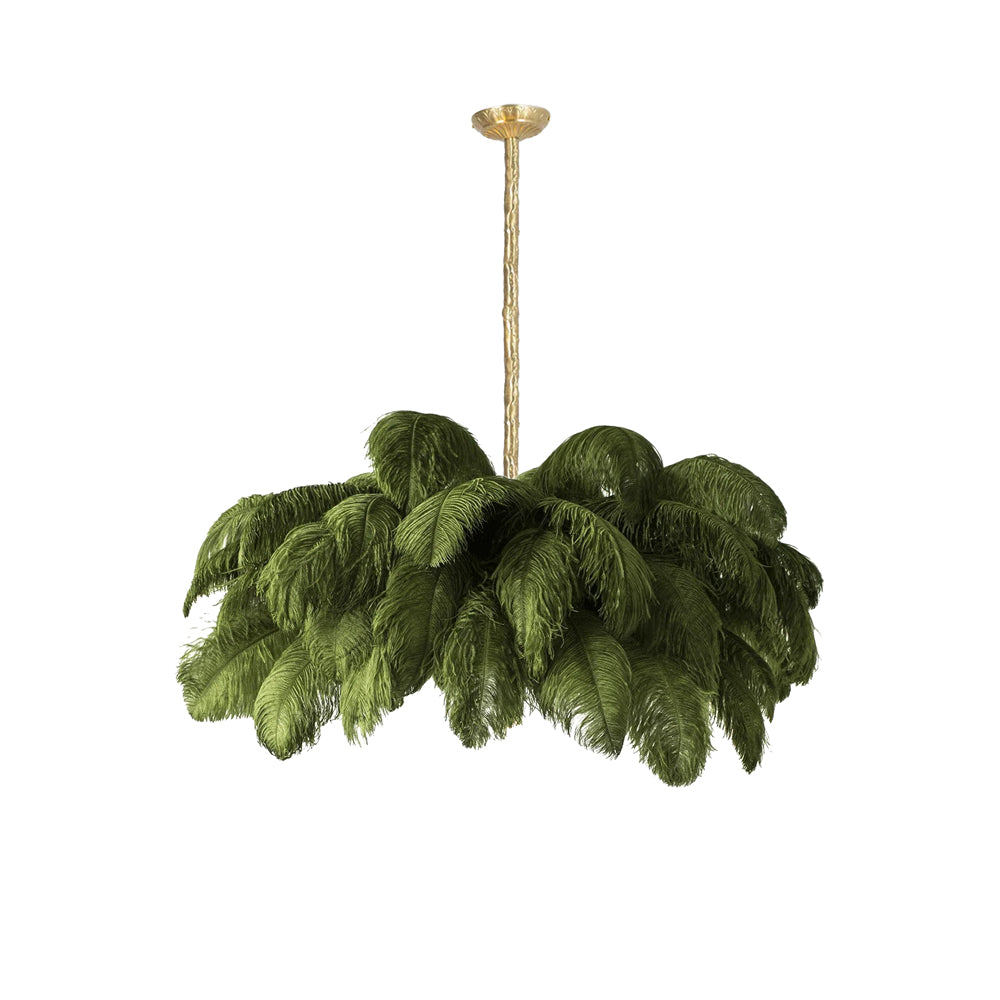 Ostrich Feather Chandelier - Blowlighting