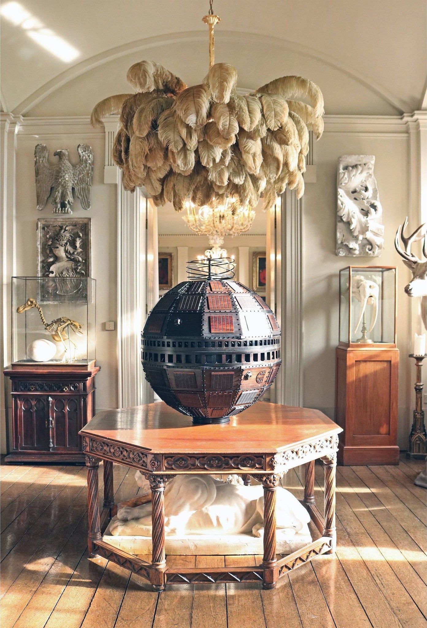 Ostrich Feather Chandelier - Blowlighting