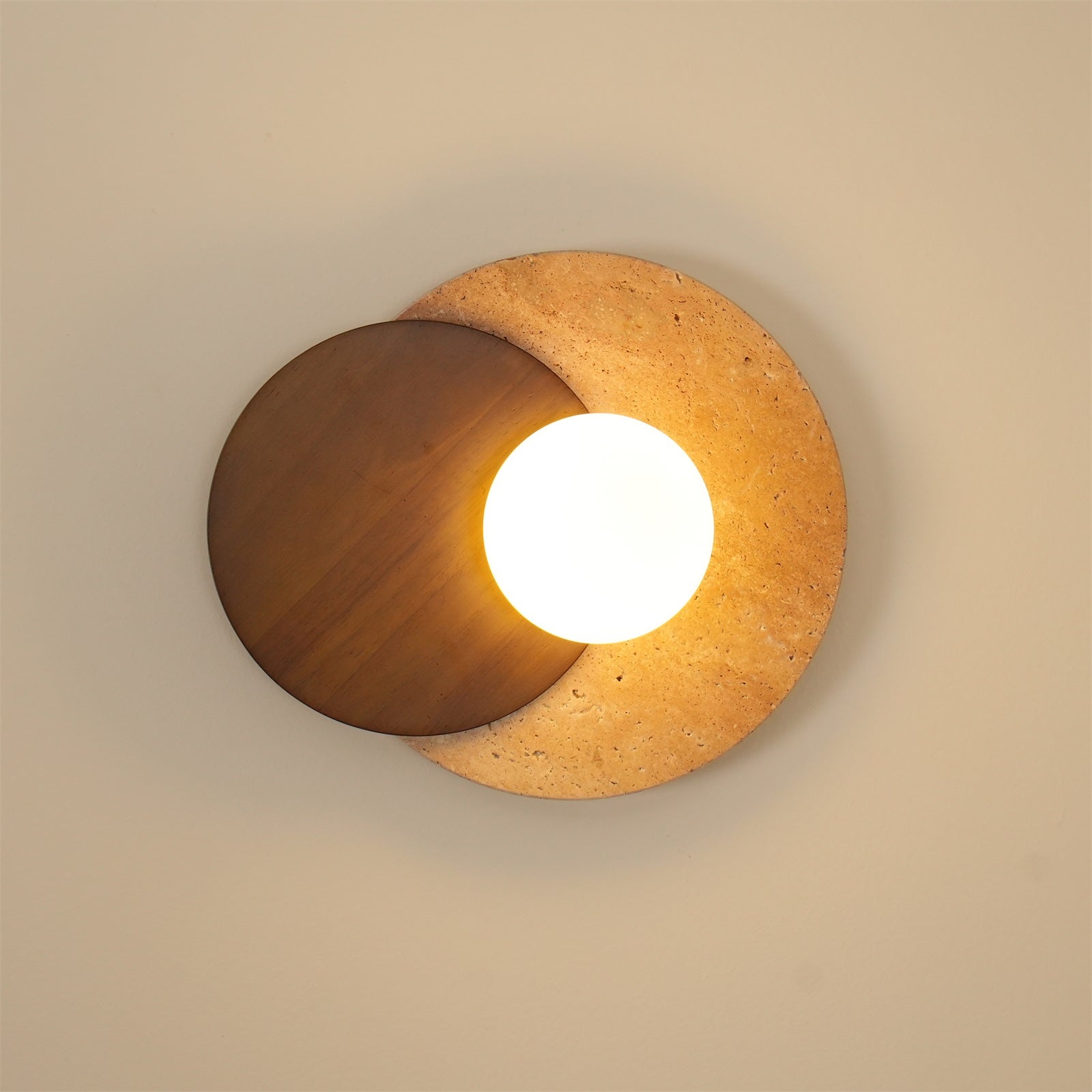 Ritta Wall Lamp Overlapping Travertine - Neutralighting
