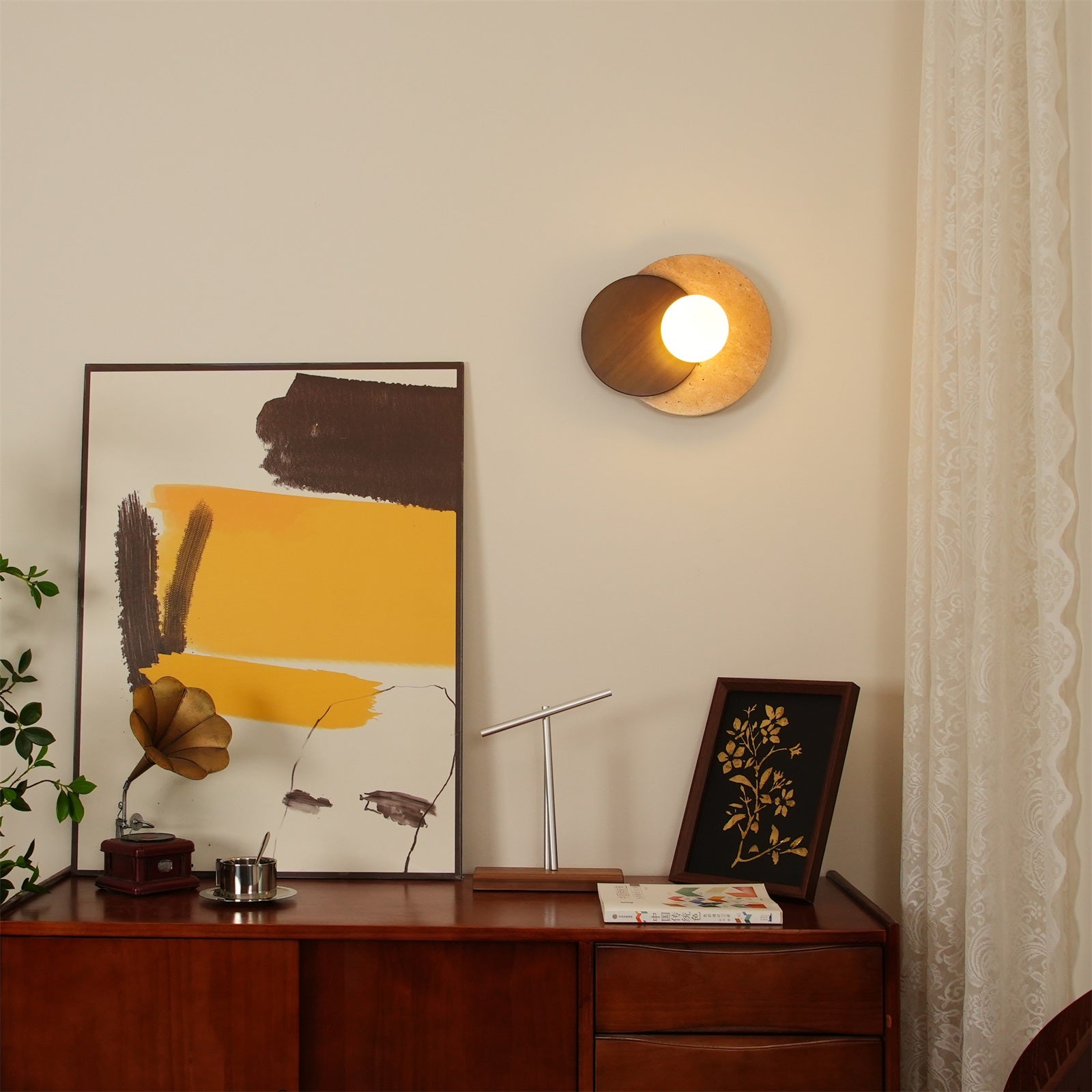 Ritta Wall Lamp Overlapping Travertine - Neutralighting