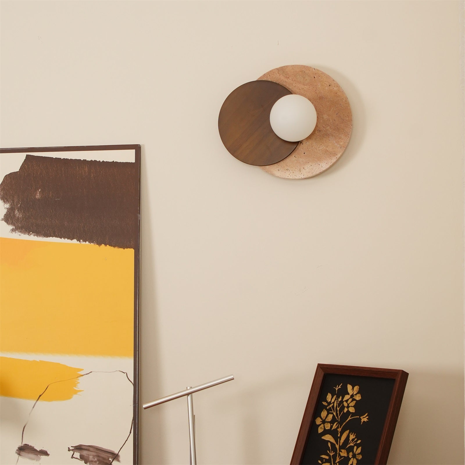 Ritta Wall Lamp Overlapping Travertine - Neutralighting