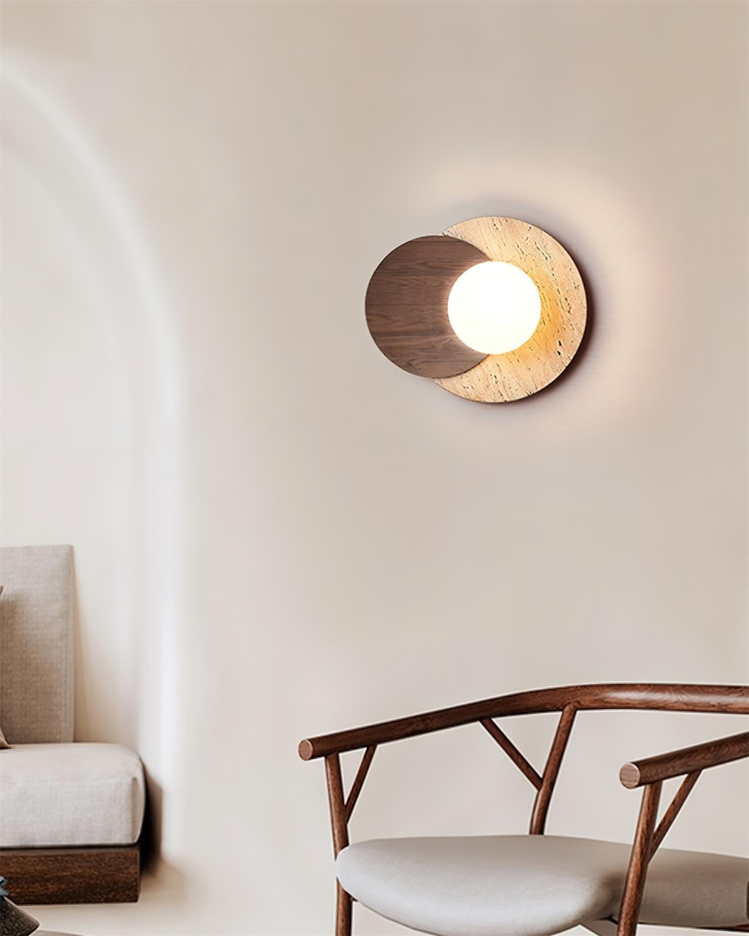 Ritta Wall Lamp Overlapping Travertine - Neutralighting