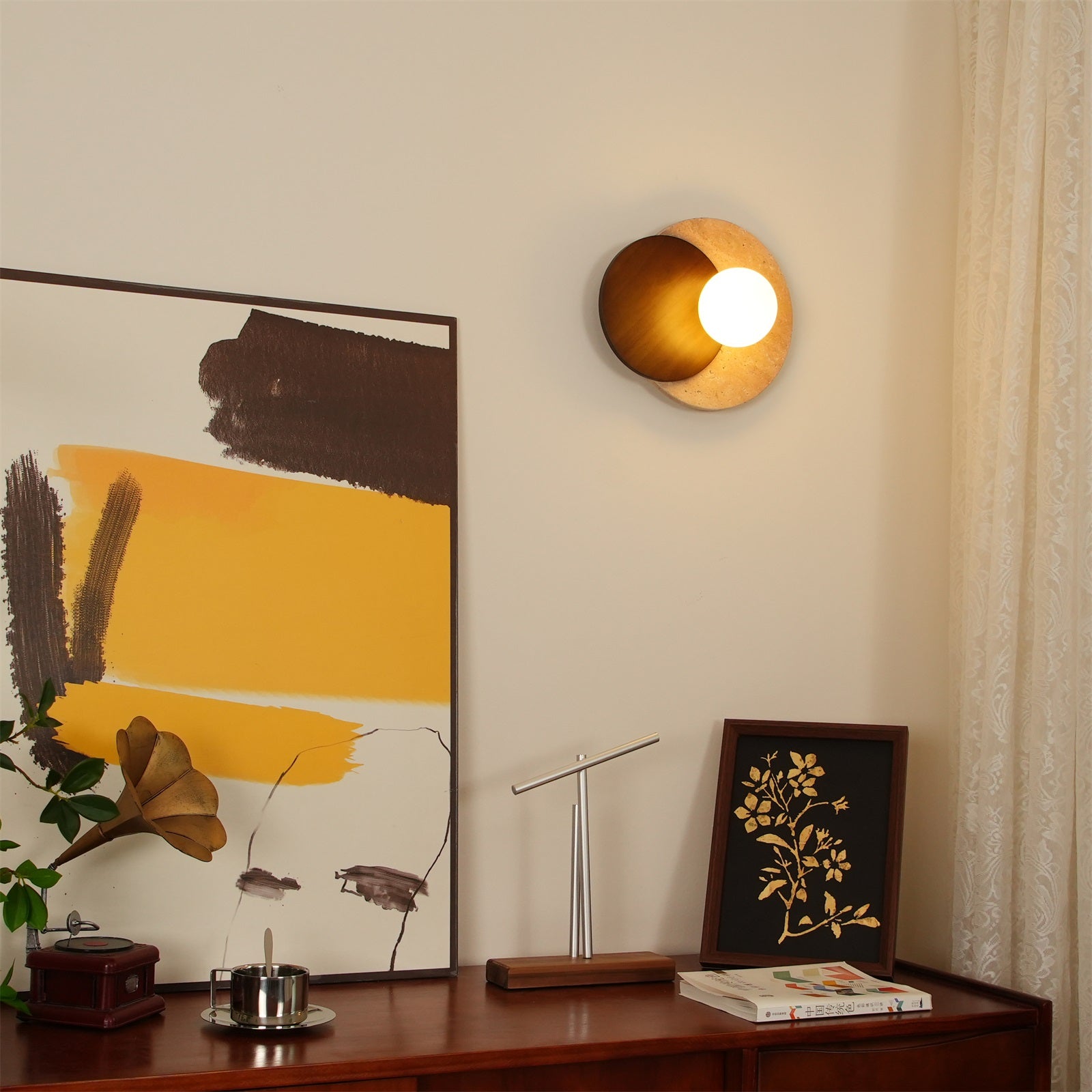 Ritta Wall Lamp Overlapping Travertine - Neutralighting