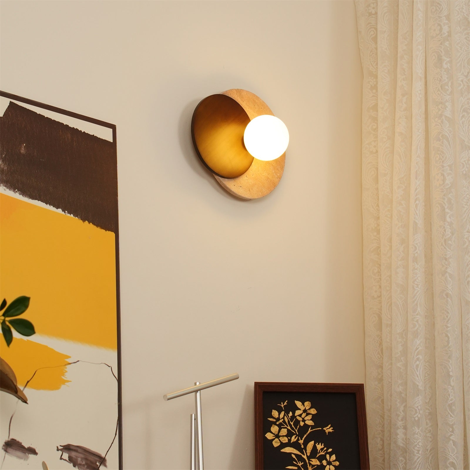 Ritta Wall Lamp Overlapping Travertine - Neutralighting