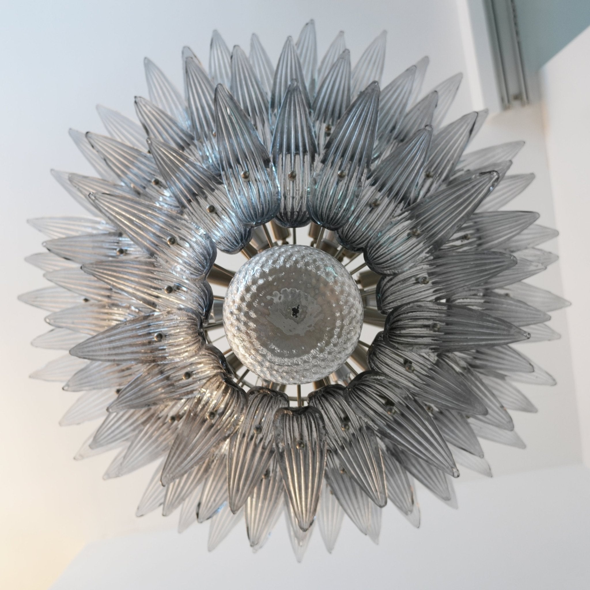 Aurora Chandelier Murano Glass Palm Leaf Tiered