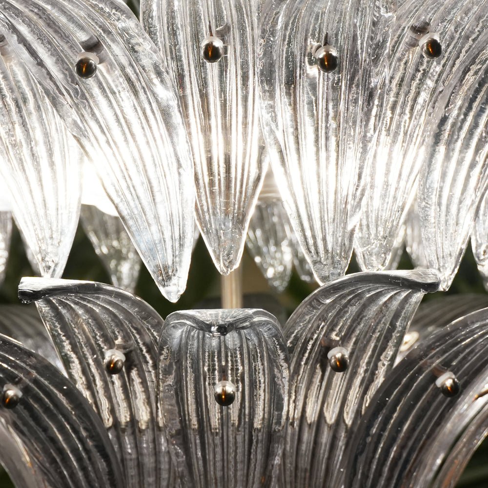 Aurora Chandelier Murano Glass Palm Leaf Tiered