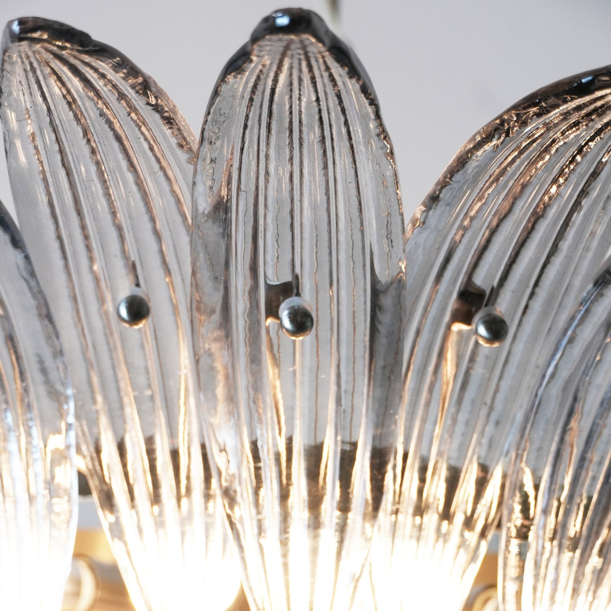 Aurora Chandelier Murano Glass Palm Leaf Tiered
