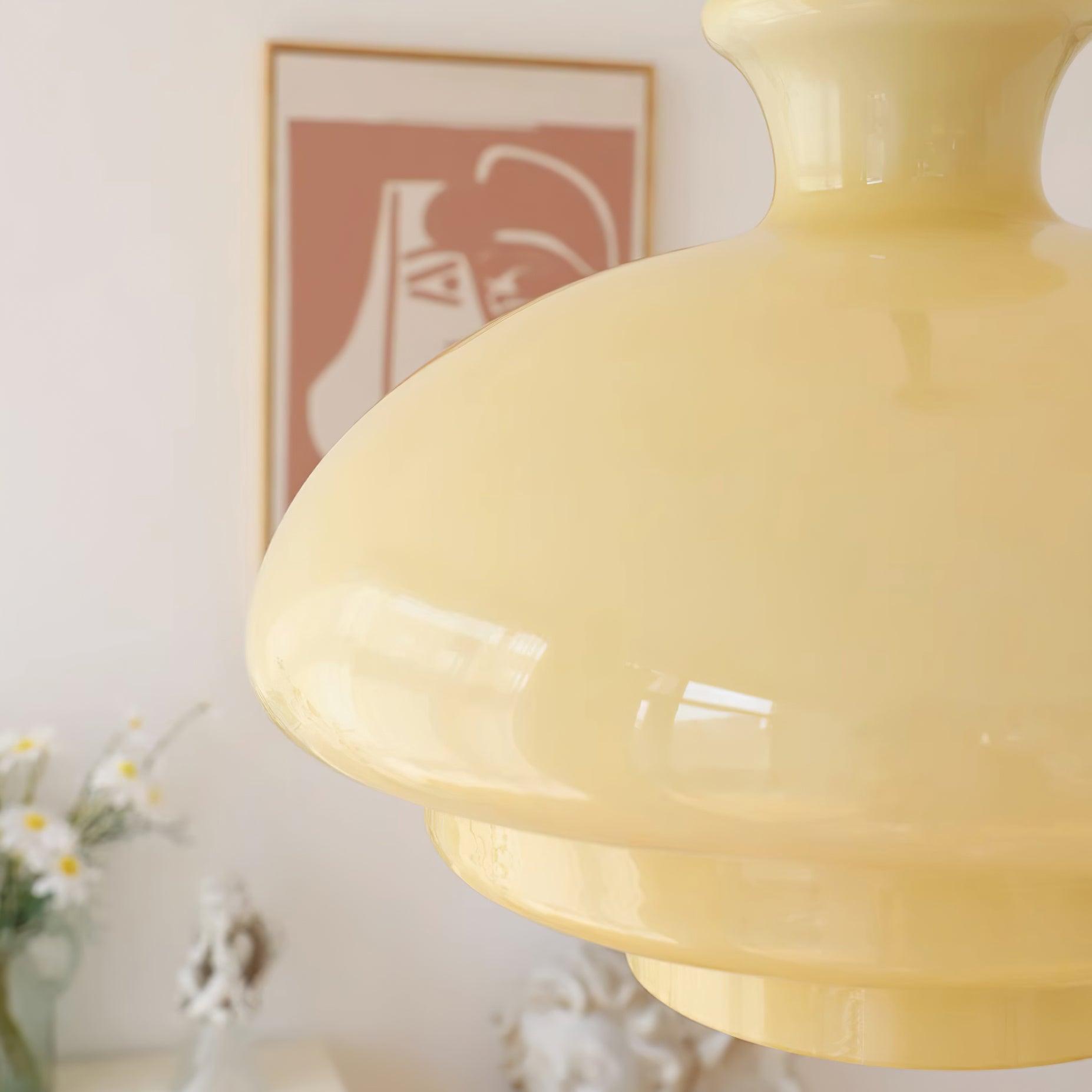 Pendant Lamp Layered Glass Dome Retro Silhouette Warm Ambient Glow - Neutralighting