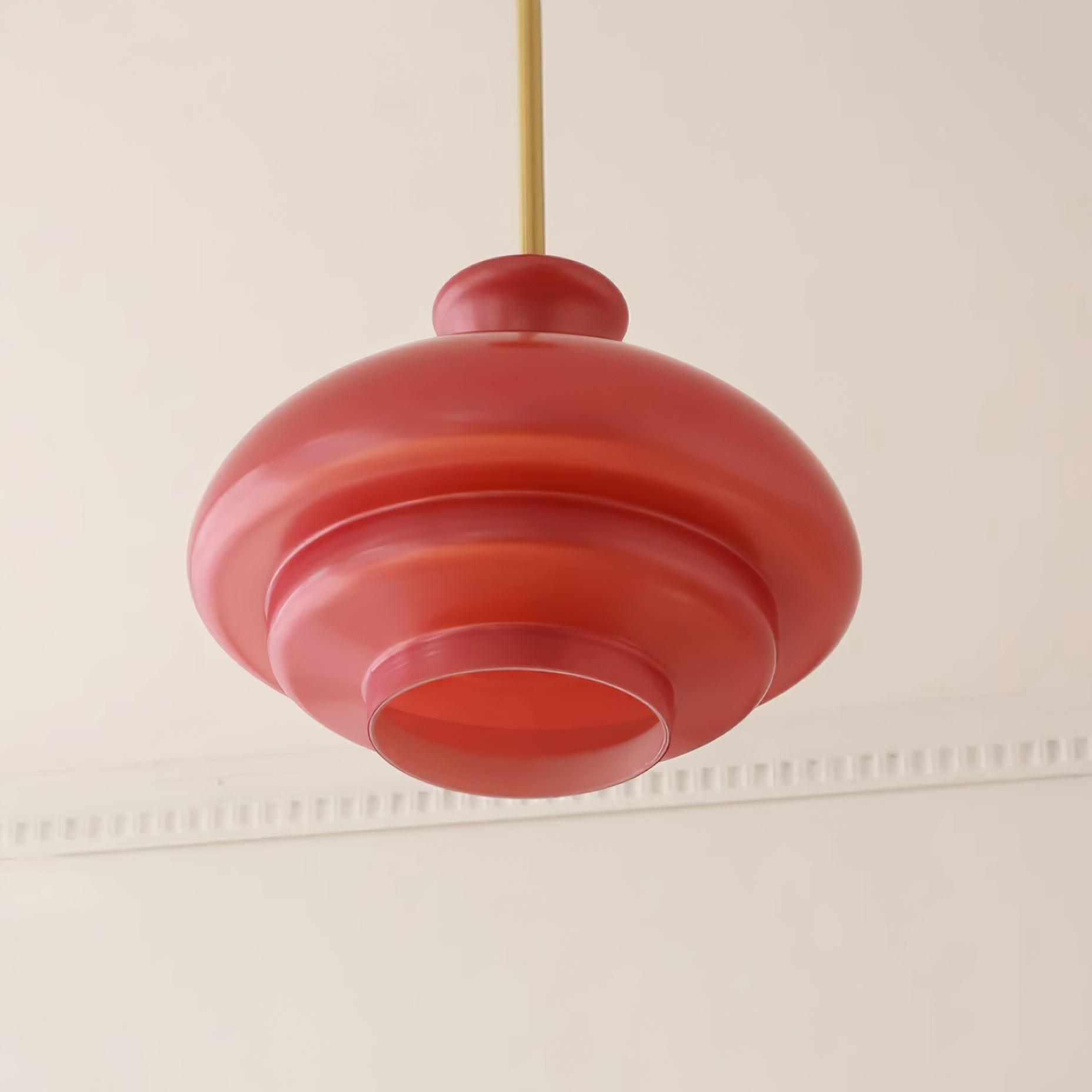 Pendant Lamp Layered Glass Dome Retro Silhouette Warm Ambient Glow - Neutralighting