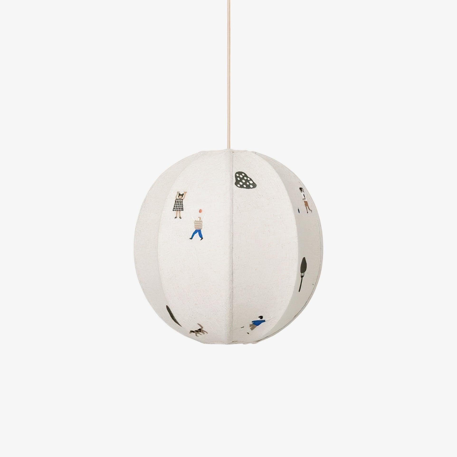 Elva Pendant Light Paper Ball Drawing