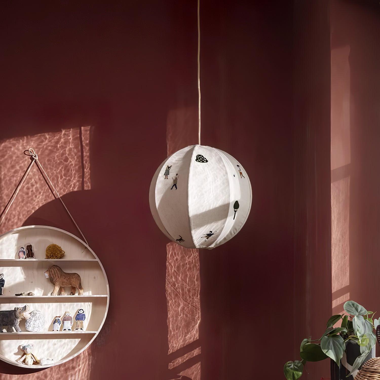 Elva Pendant Light Paper Ball Drawing - Neutralighting