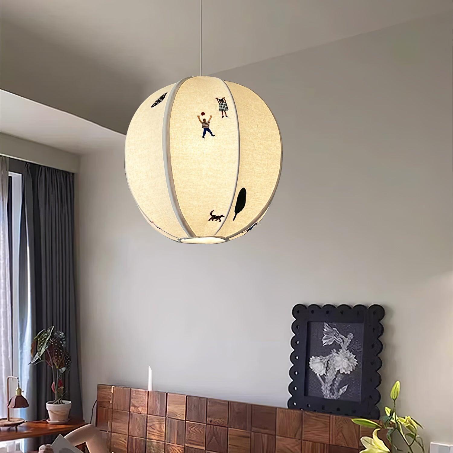Elva Pendant Light Paper Ball Drawing - Neutralighting