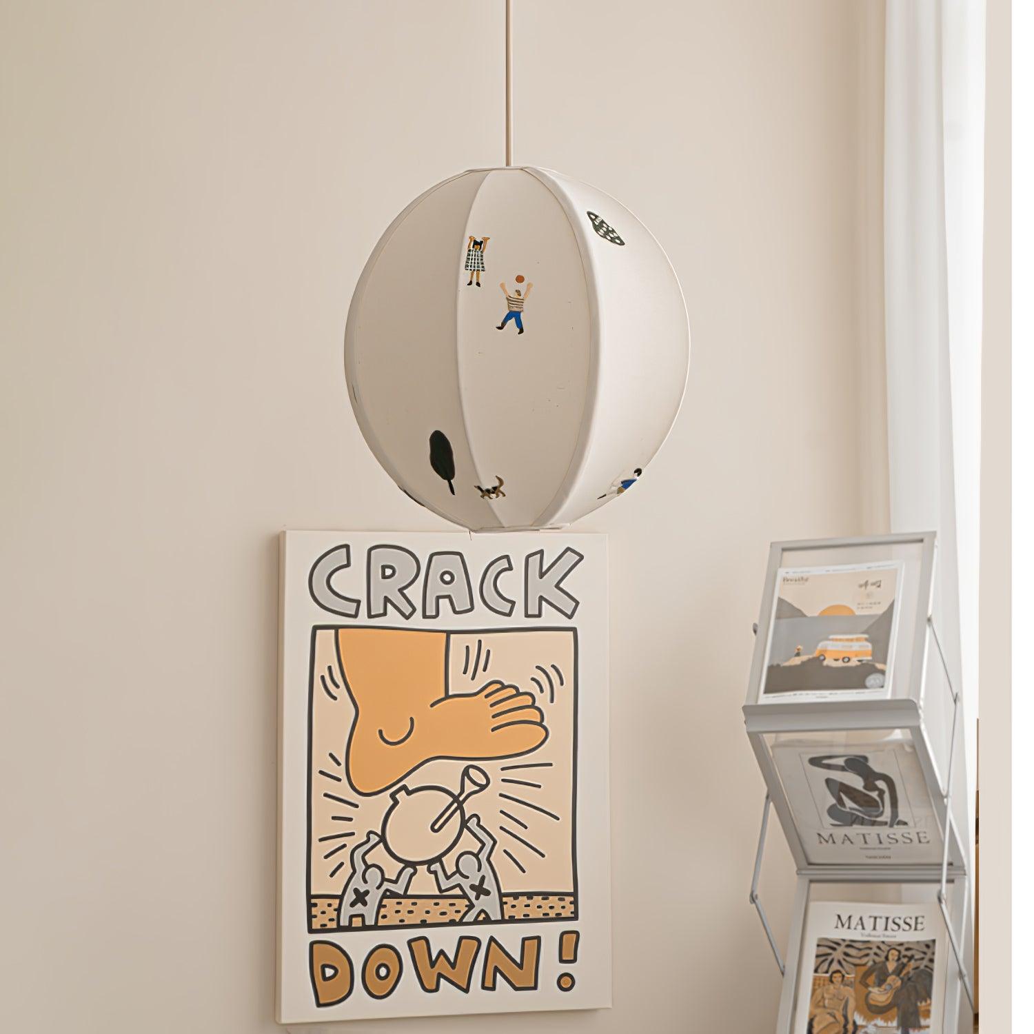 Elva Pendant Light Paper Ball Drawing - Neutralighting