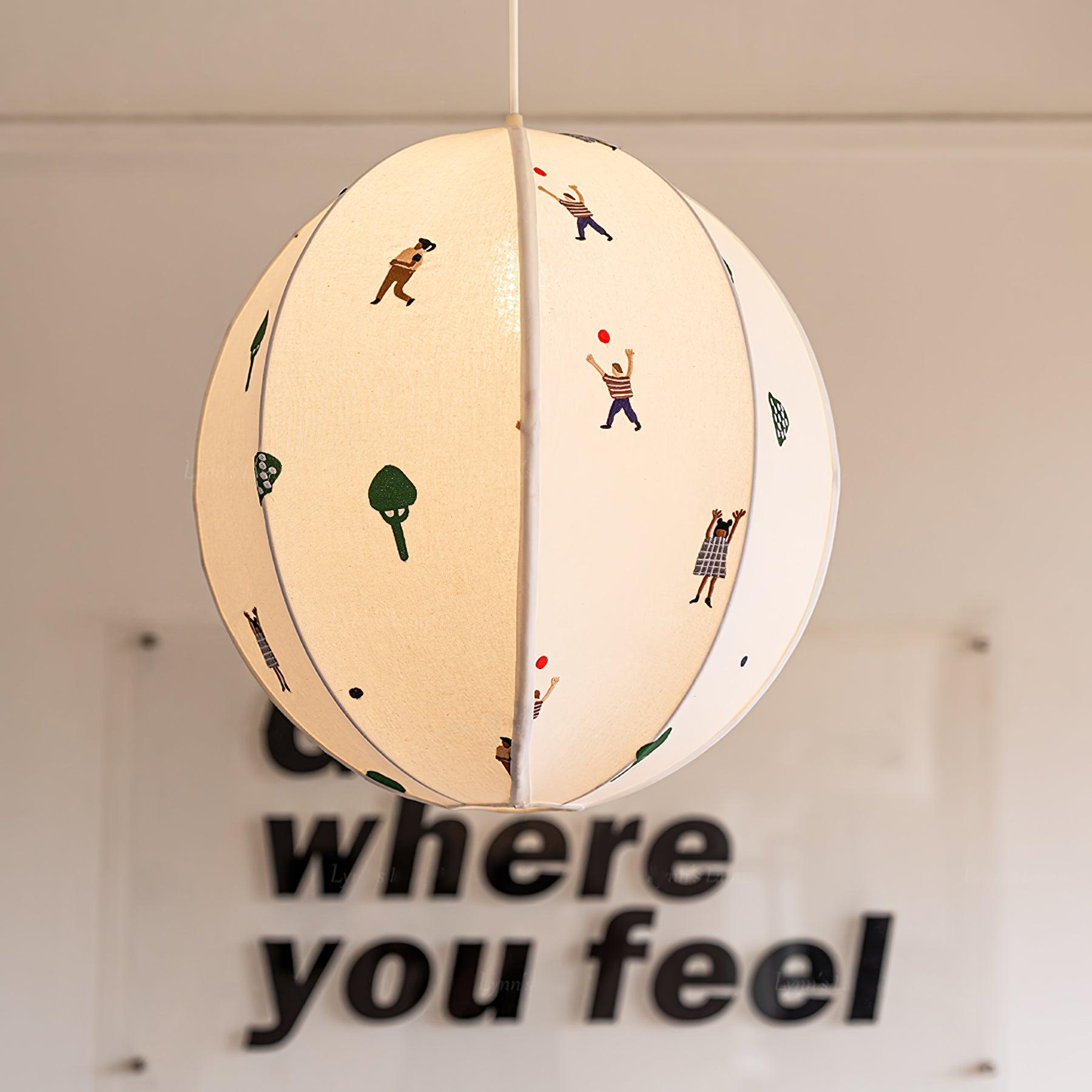 Elva Pendant Light Paper Ball Drawing - Neutralighting