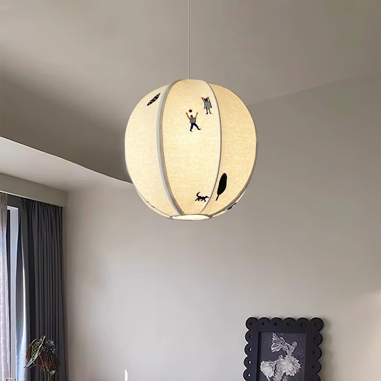 Elva Pendant Light Paper Ball Drawing - Neutralighting