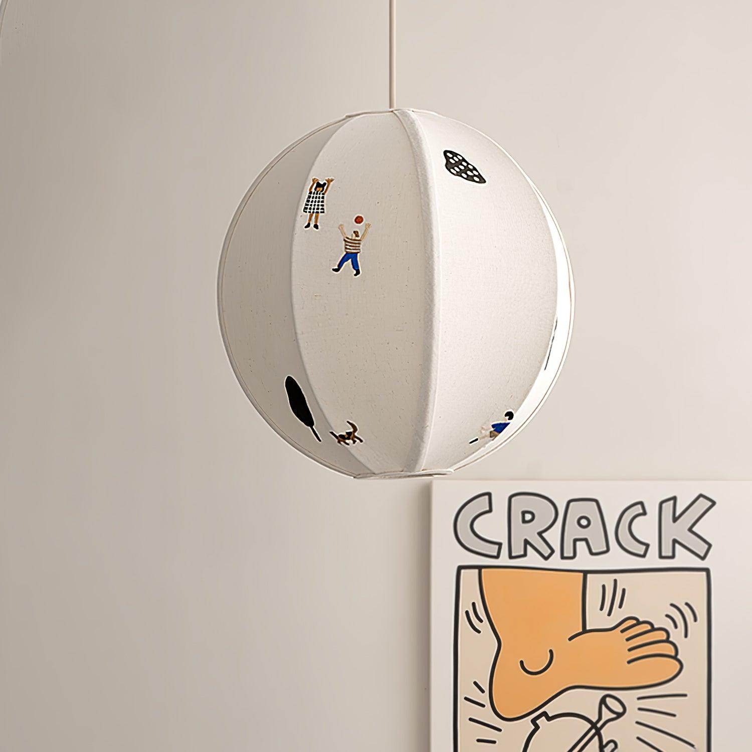 Elva Pendant Light Paper Ball Drawing - Neutralighting