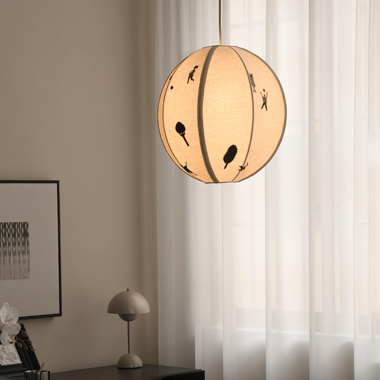 Elva Pendant Light Paper Ball Drawing