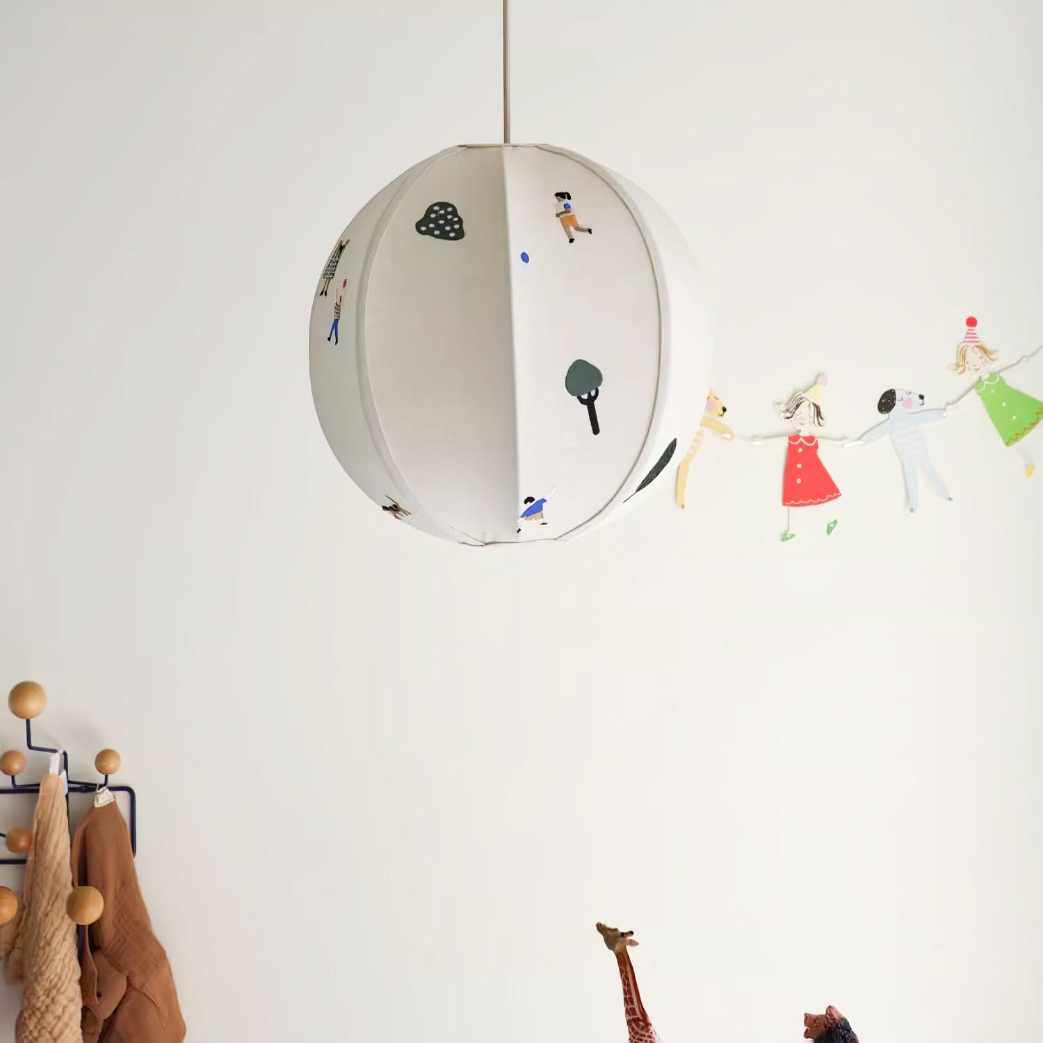 Elva Pendant Light Paper Ball Drawing - Neutralighting