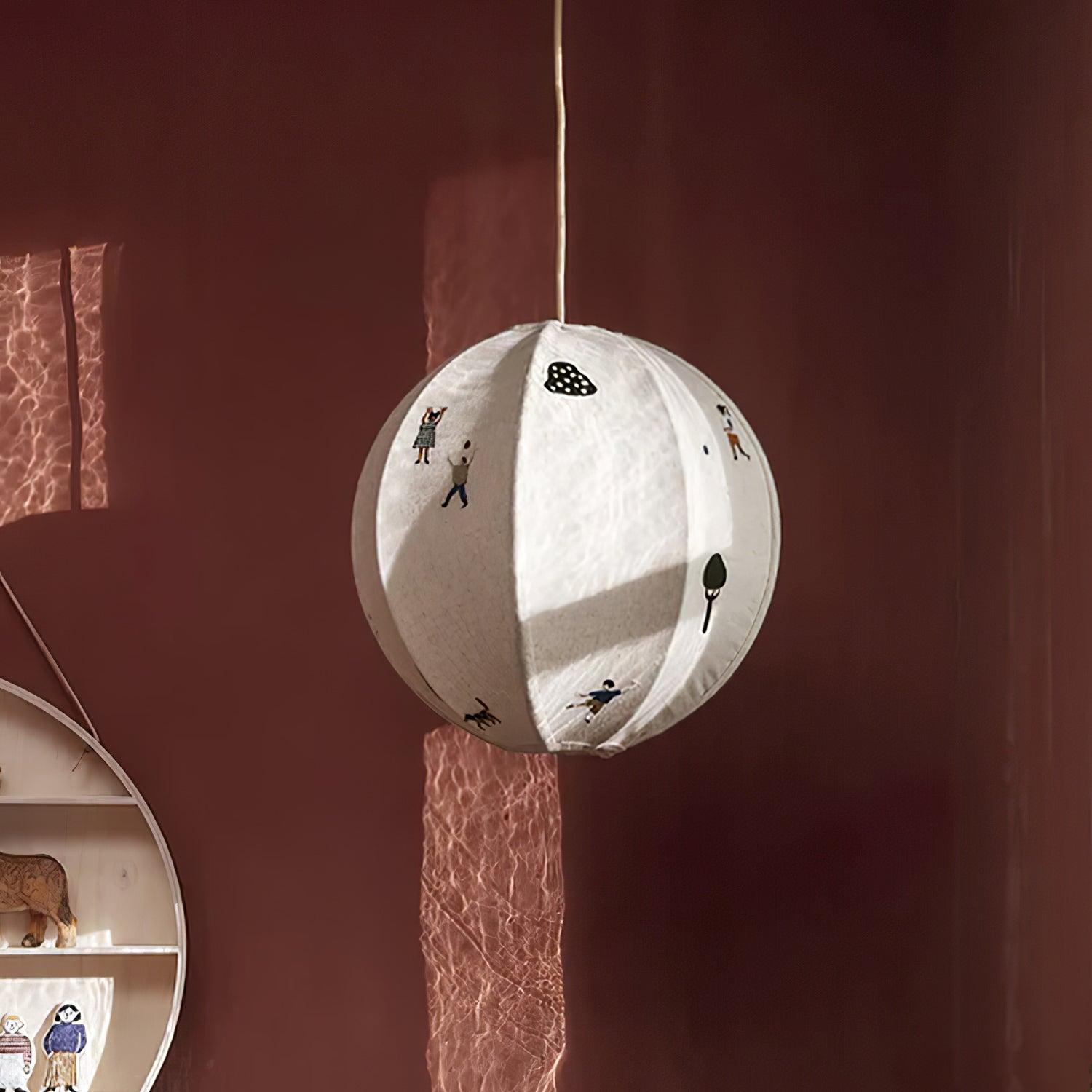 Elva Pendant Light Paper Ball Drawing - Neutralighting