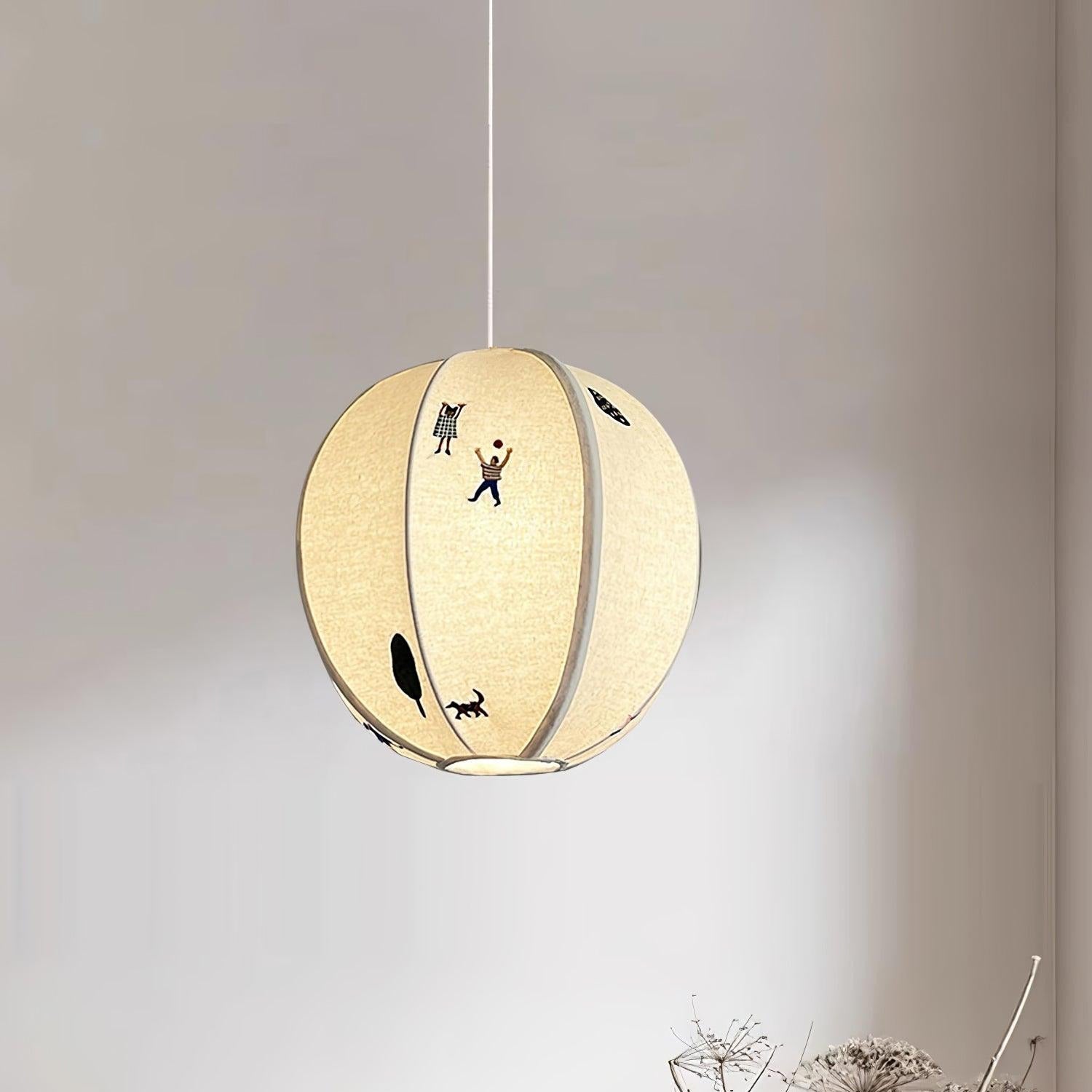 Elva Pendant Light Paper Ball Drawing - Neutralighting