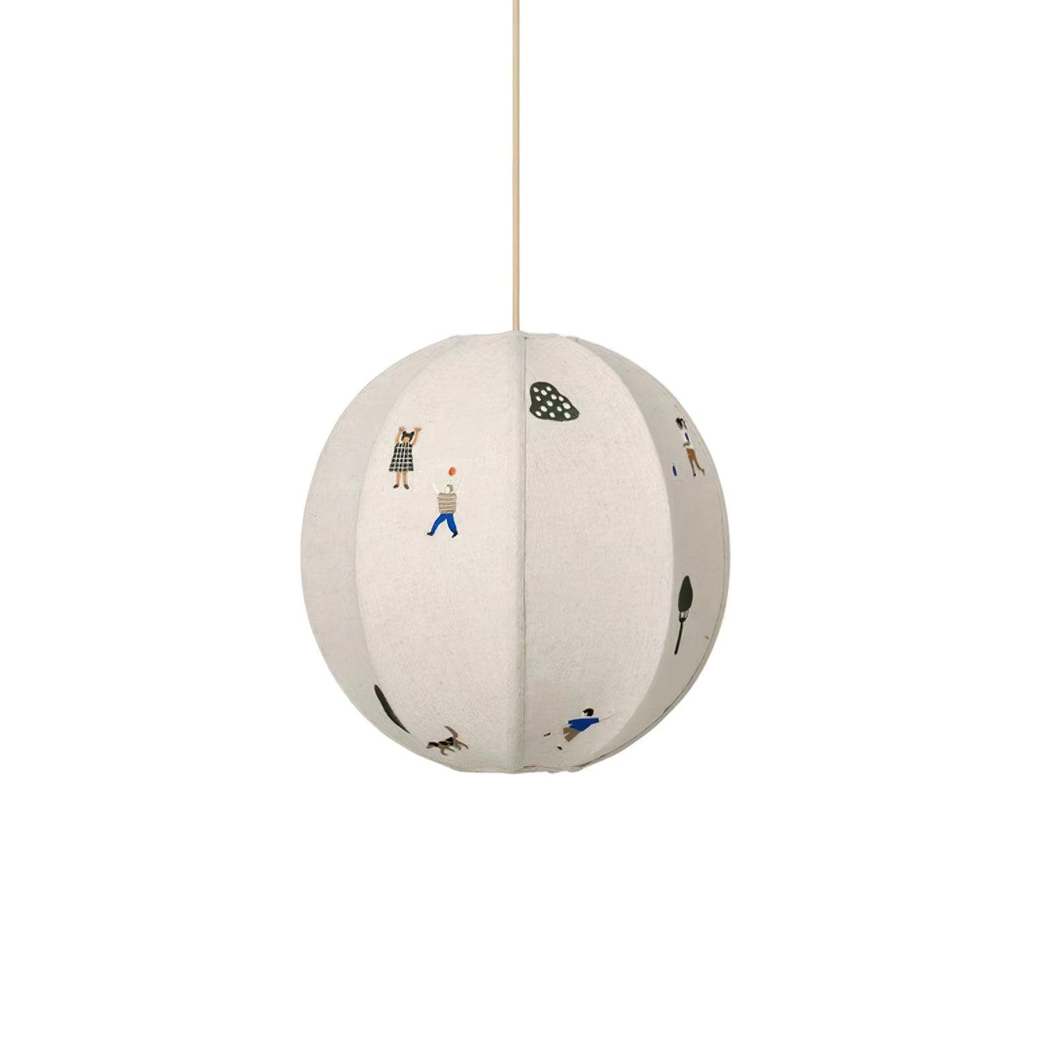 Elva Pendant Light Paper Ball Drawing - Neutralighting