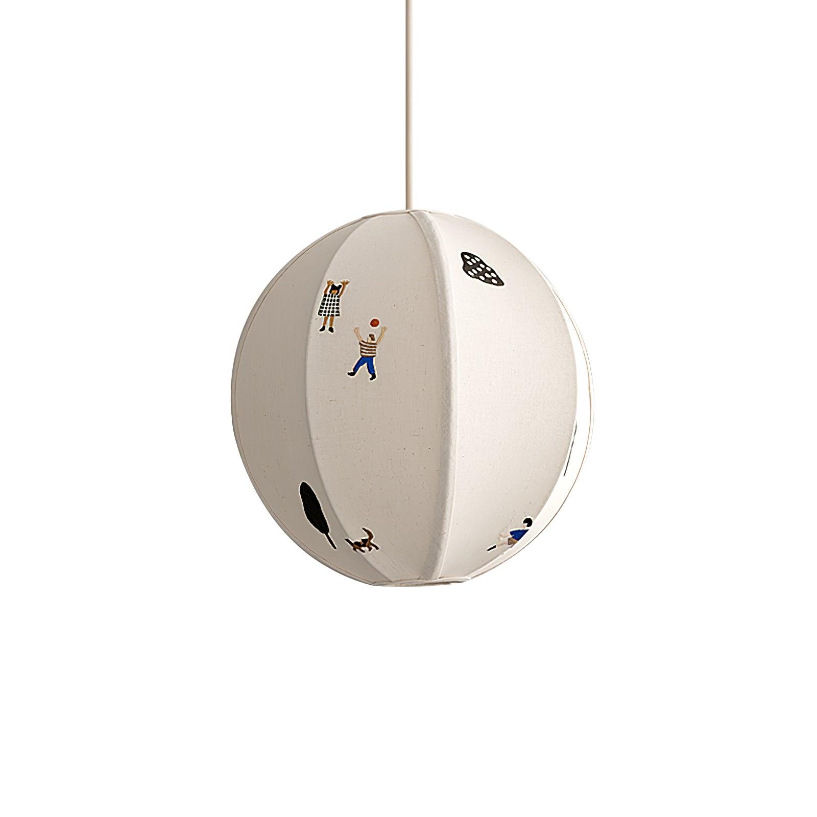 Elva Pendant Light Paper Ball Drawing - Neutralighting