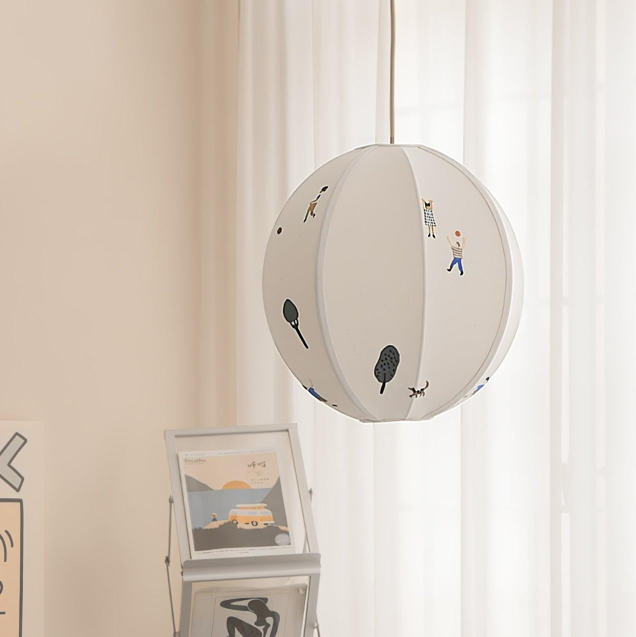 Elva Pendant Light Paper Ball Drawing - Neutralighting