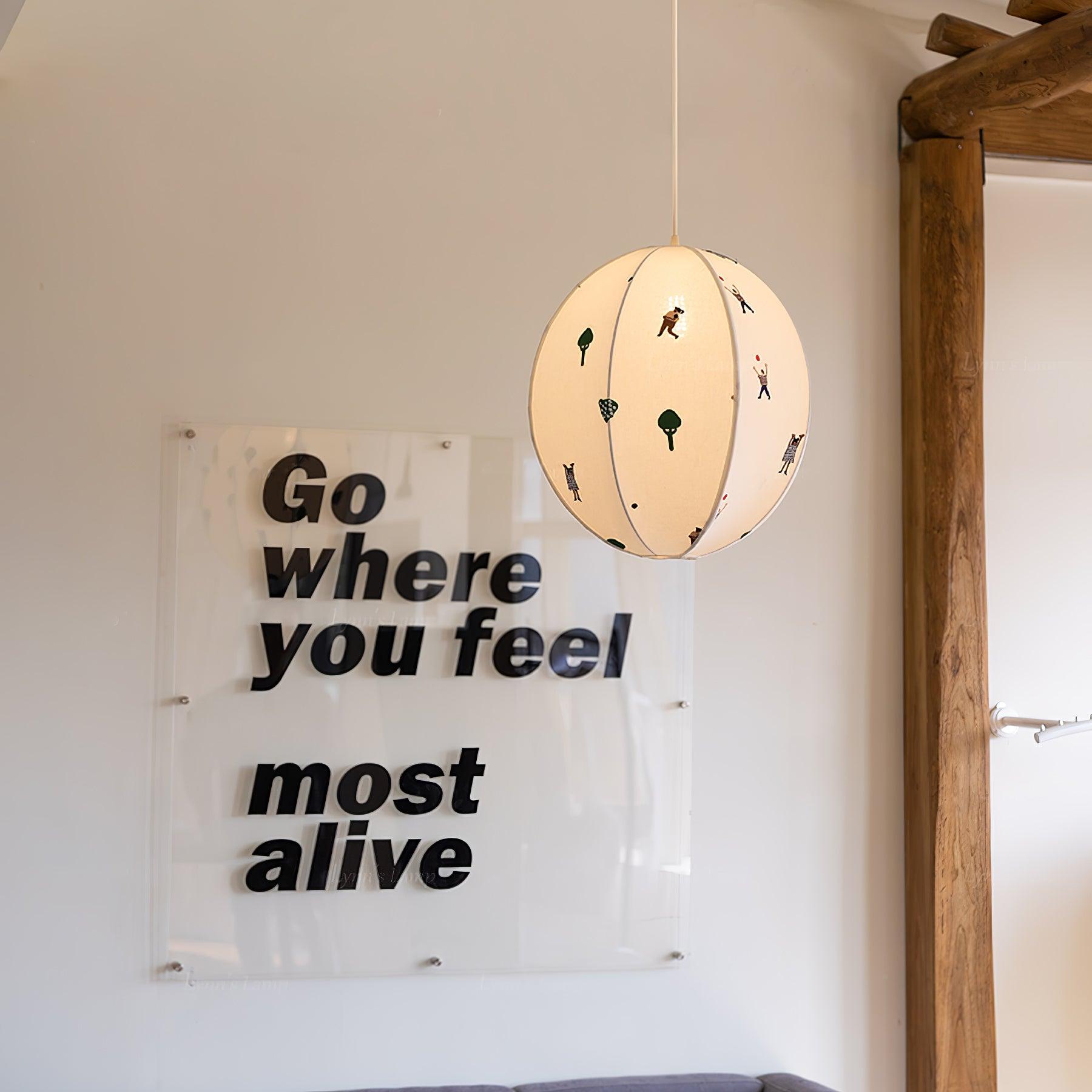 Elva Pendant Light Paper Ball Drawing - Neutralighting