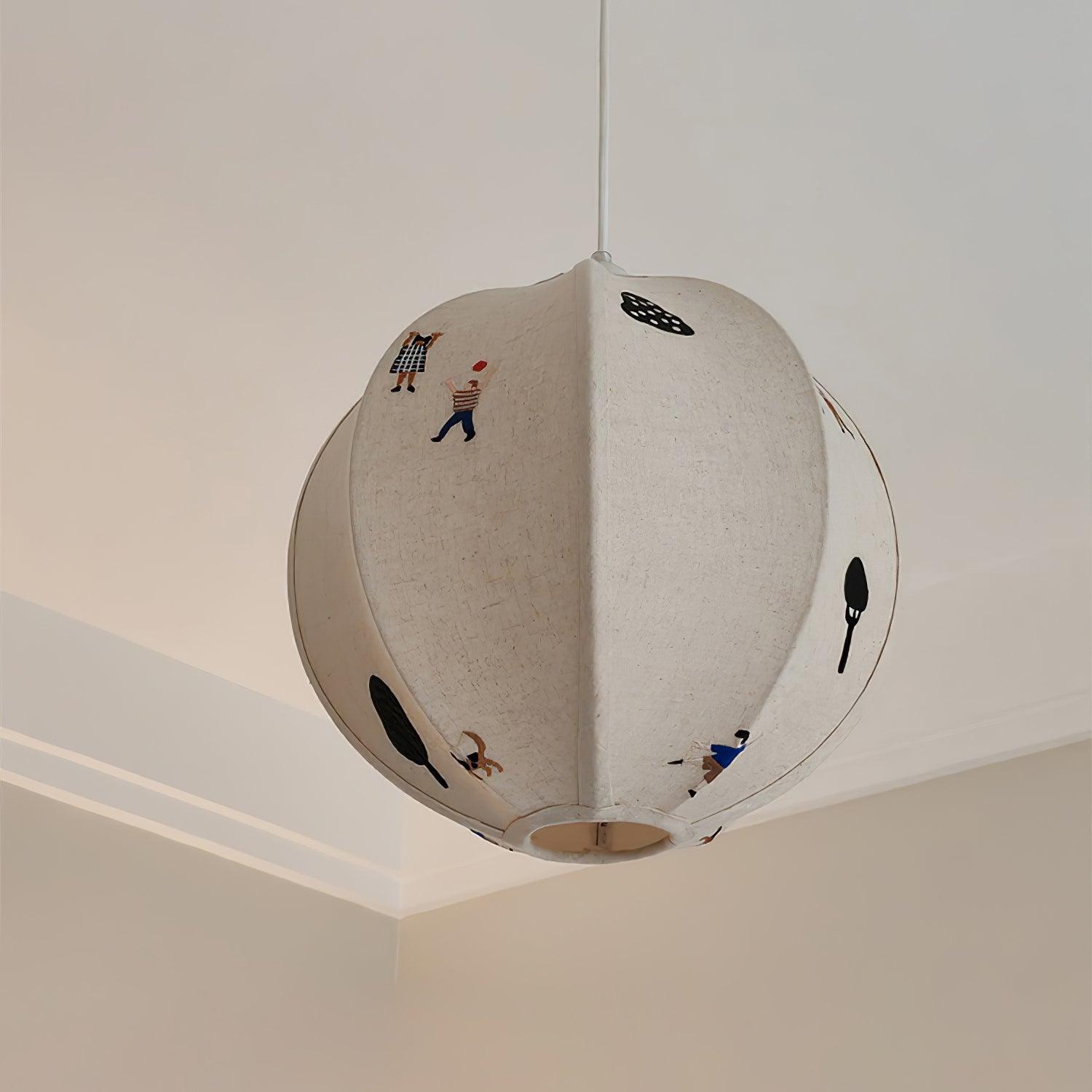 Elva Pendant Light Paper Ball Drawing - Neutralighting