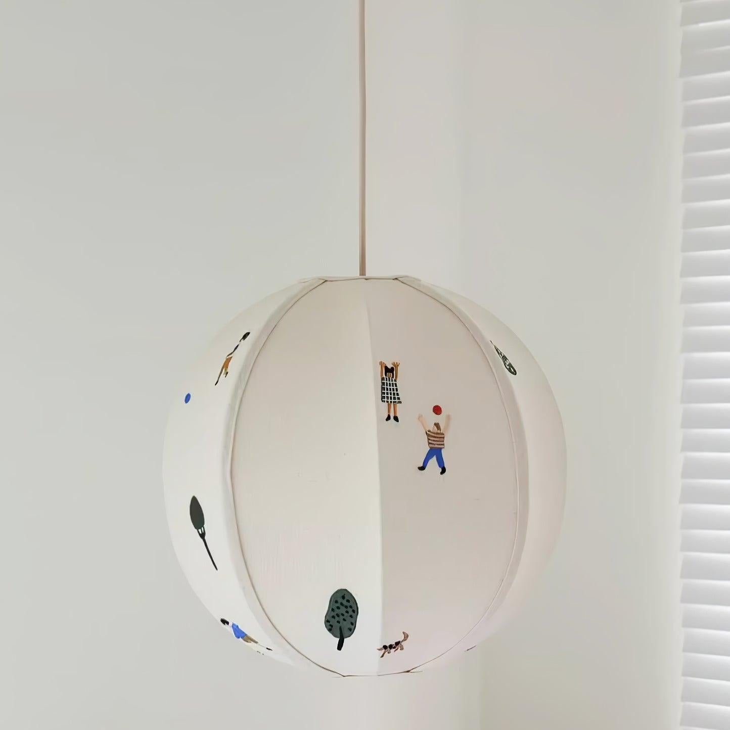 Elva Pendant Light Paper Ball Drawing - Neutralighting
