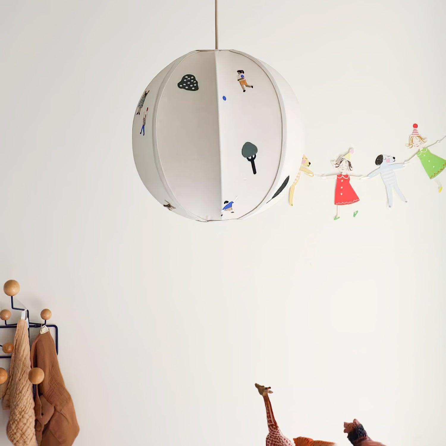 Elva Pendant Light Paper Ball Drawing - Neutralighting
