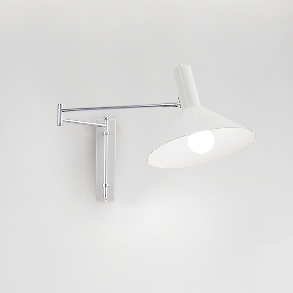 Wall Lamp Modern Adjustable Metal Arm Red Shade Reading Light - Neutralighting