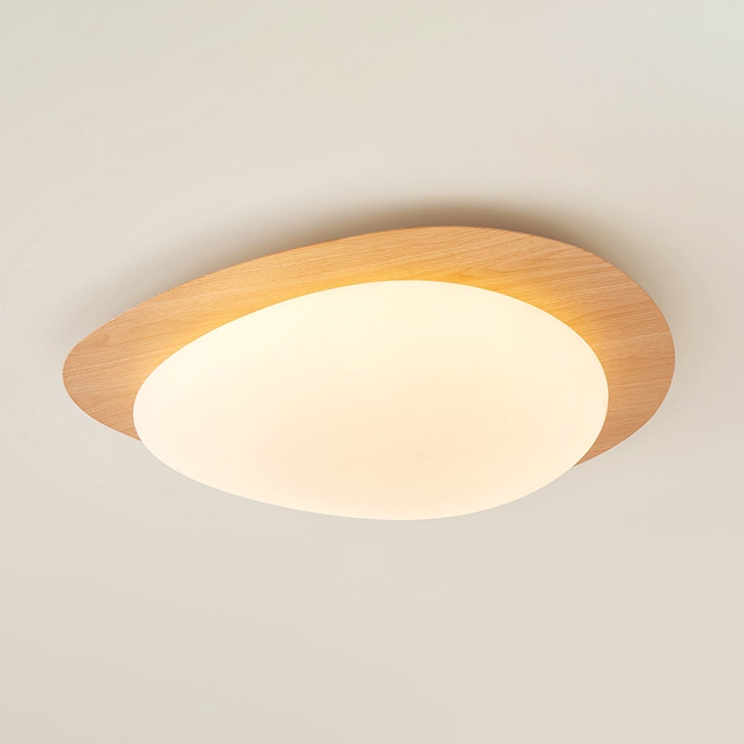 Quisti Pebble Walnut Ceiling Light - Neutralighting