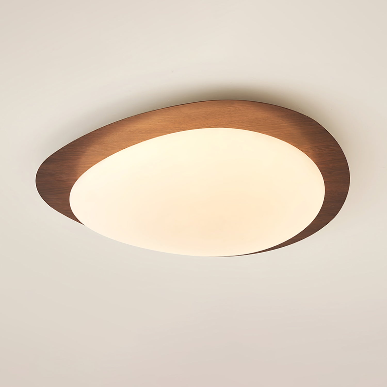 Quisti Pebble Walnut Ceiling Light - Neutralighting